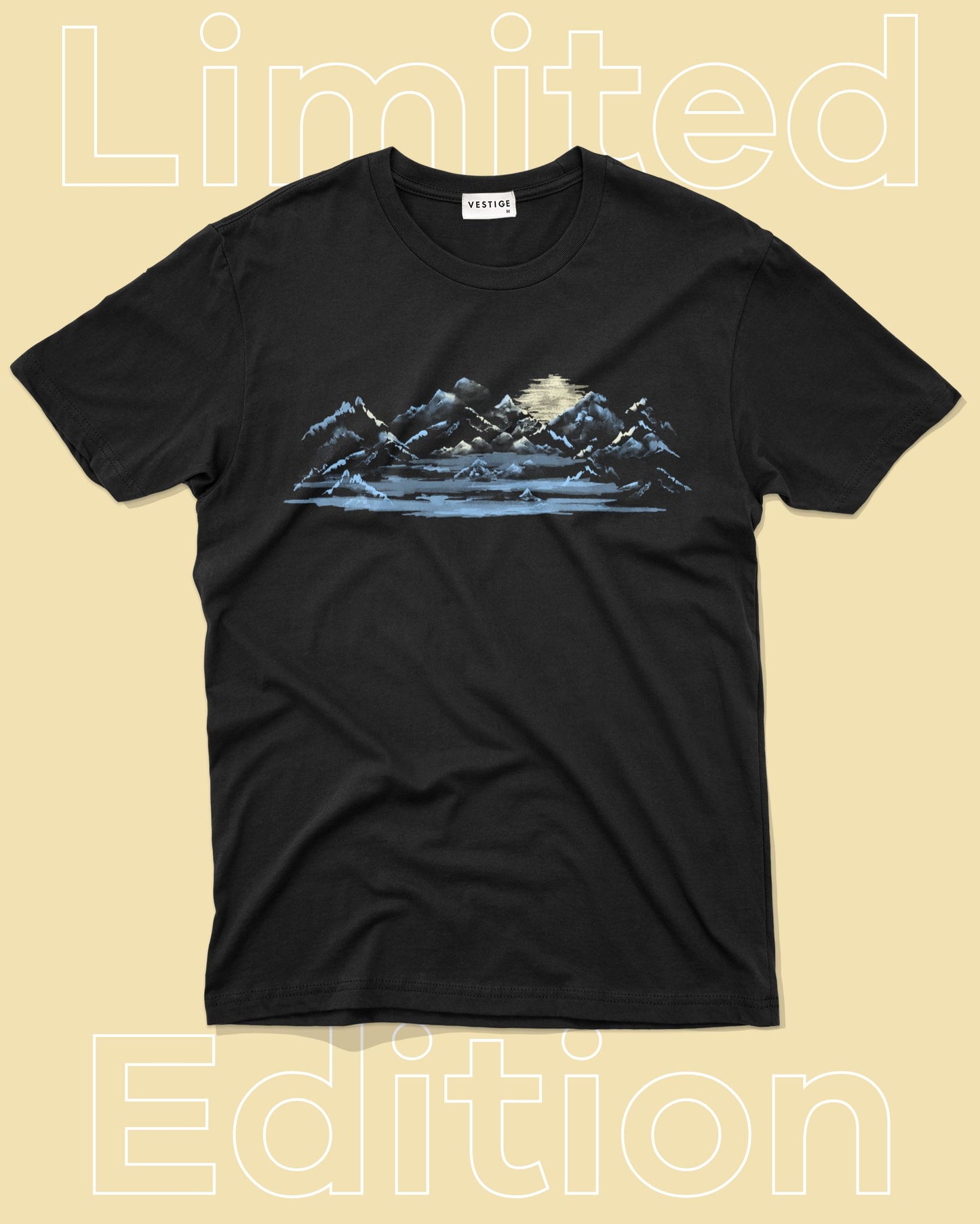 Sunset Mountain Tee, Black