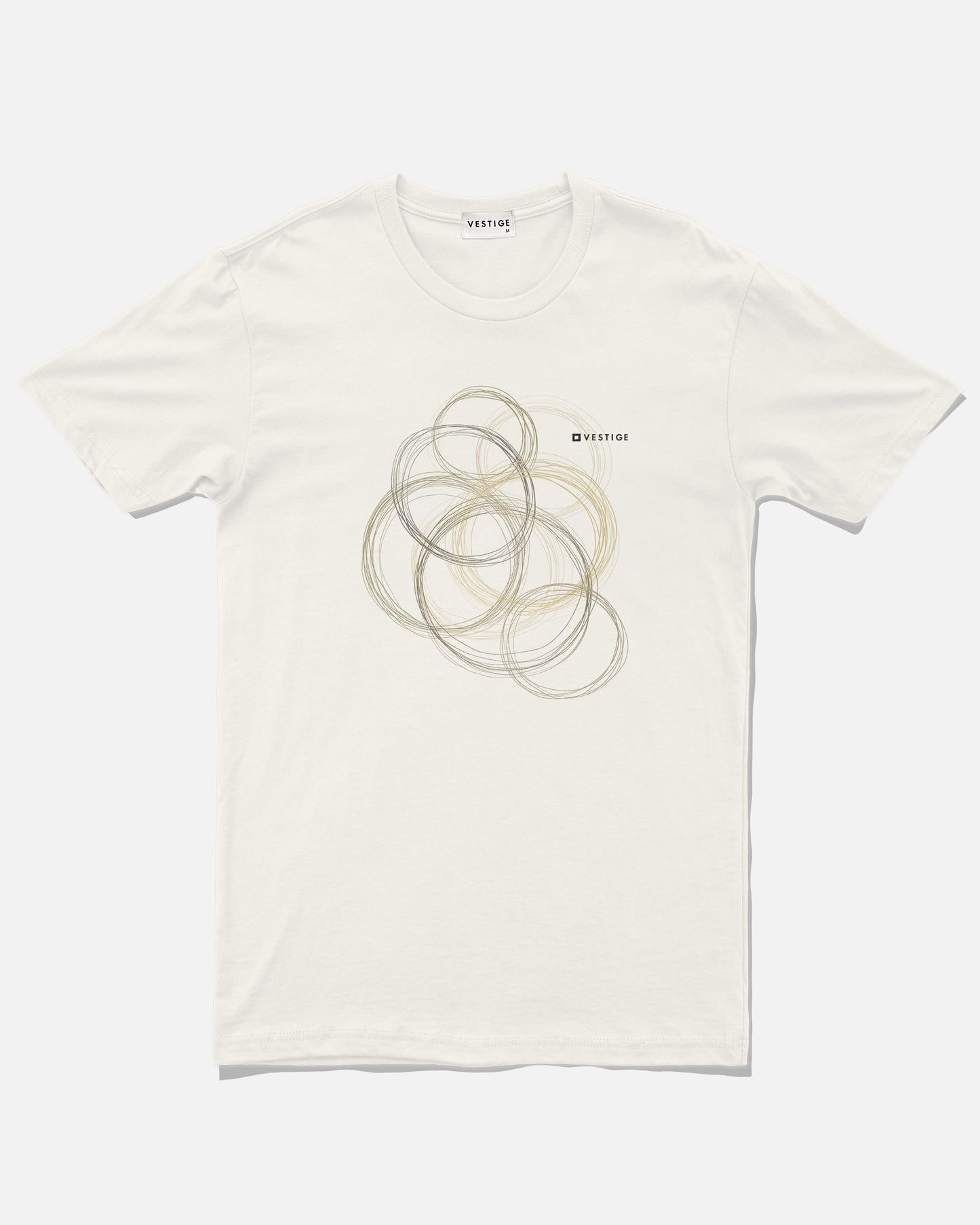 Drawn Circles Tee, Natural
