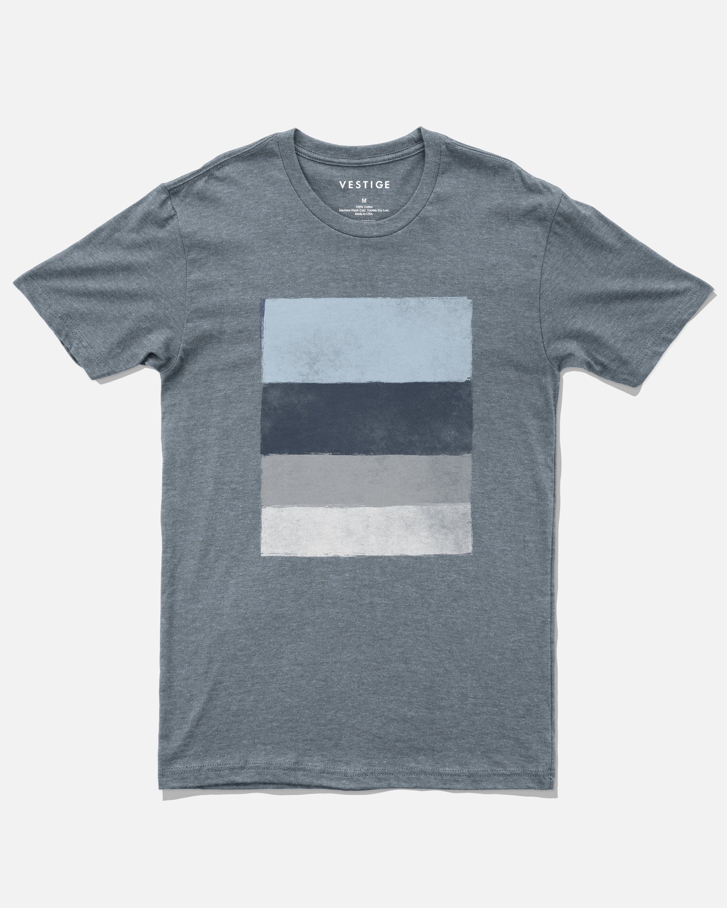 Abstract Colored Box Tee, Indigo Tri-Blend