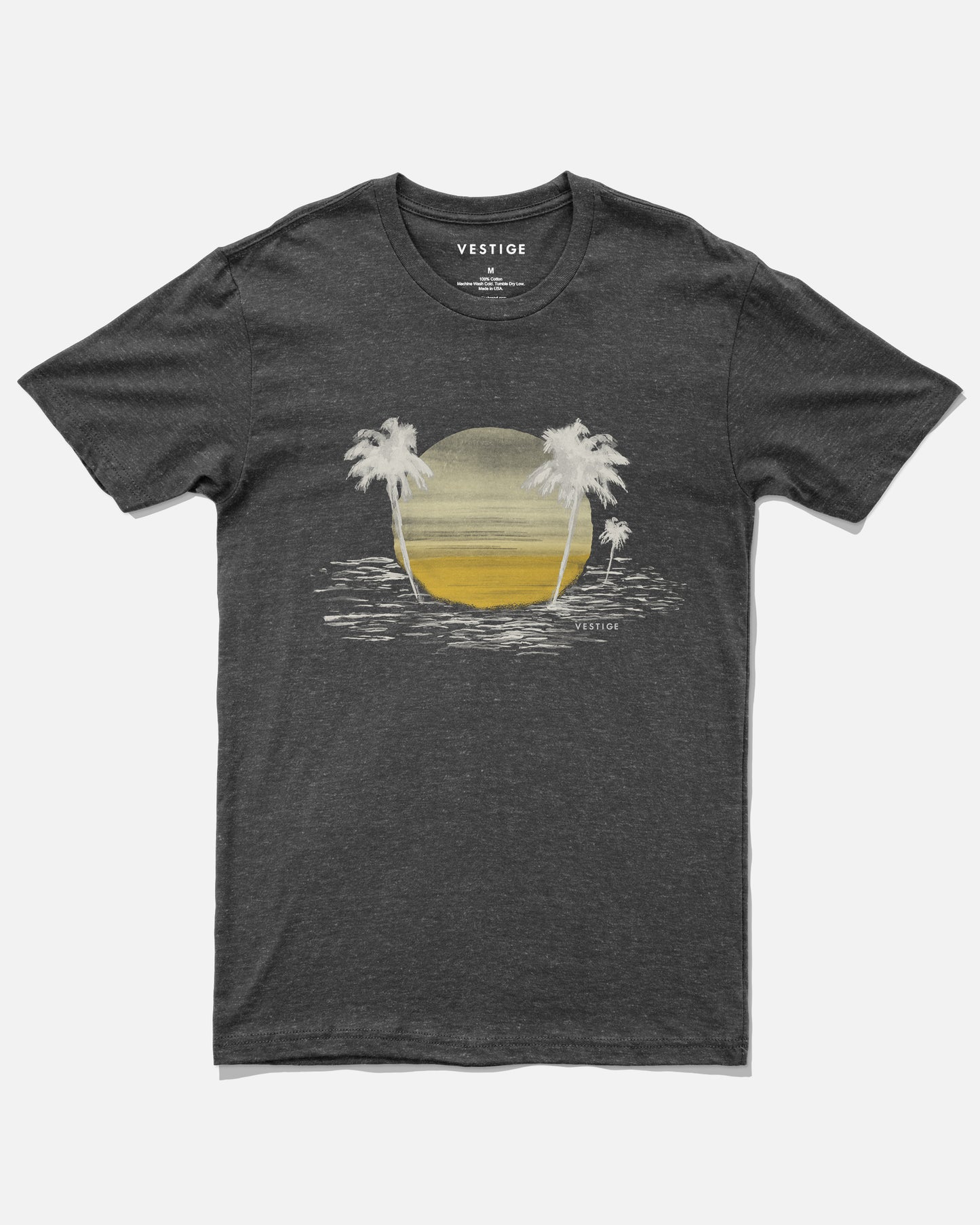 Sunset Isle Tee, Black Tri-Blend