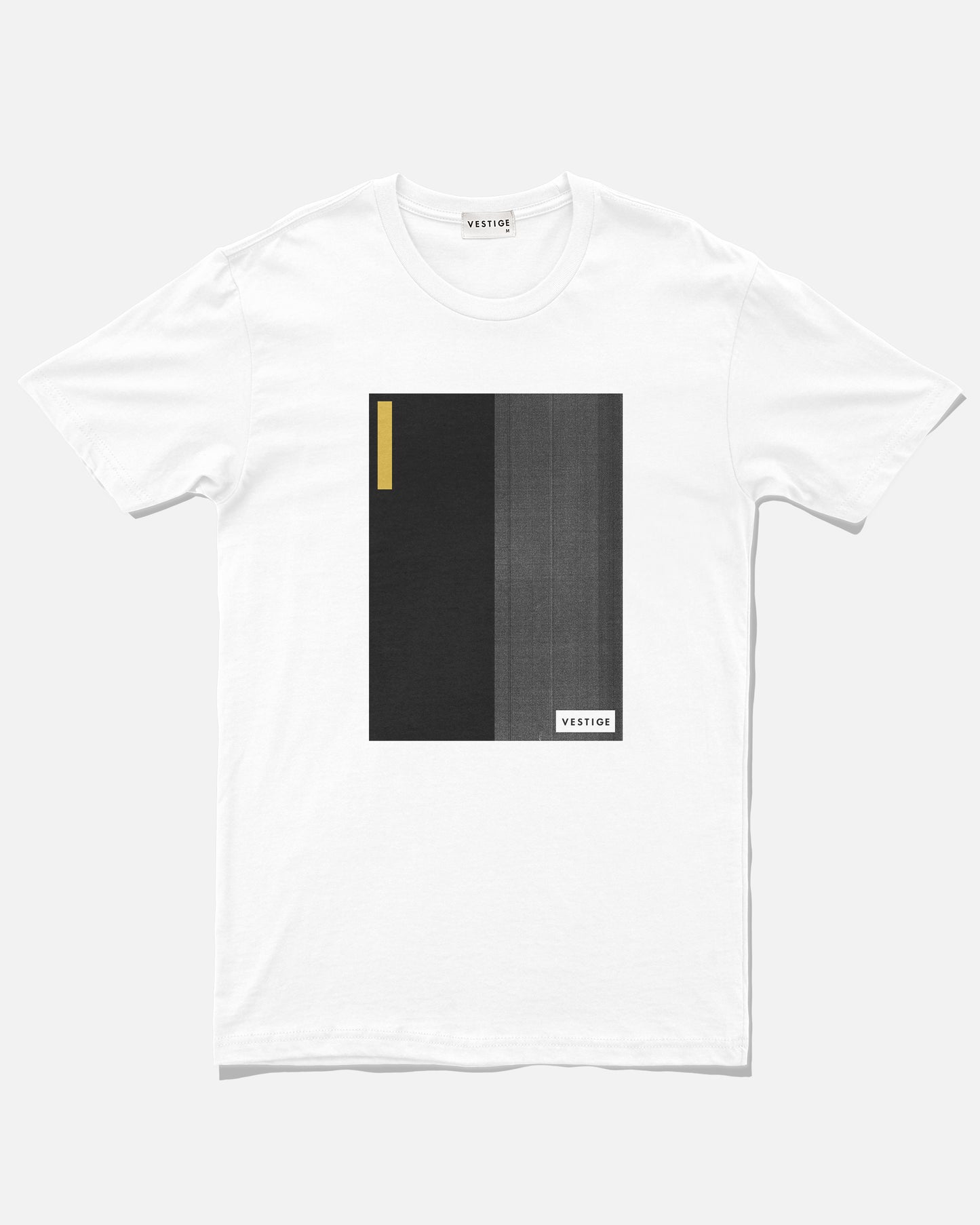 Accent Block Tee, White