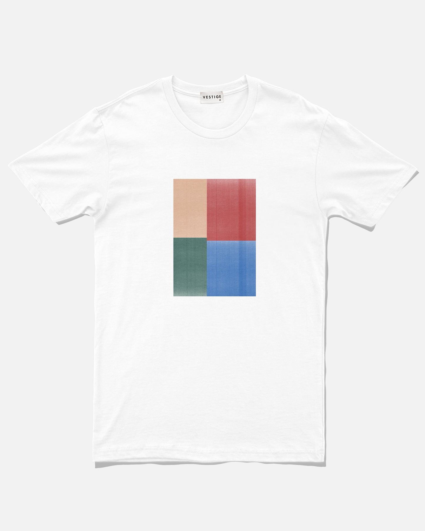 Stacks Tee, White-VESTIGE