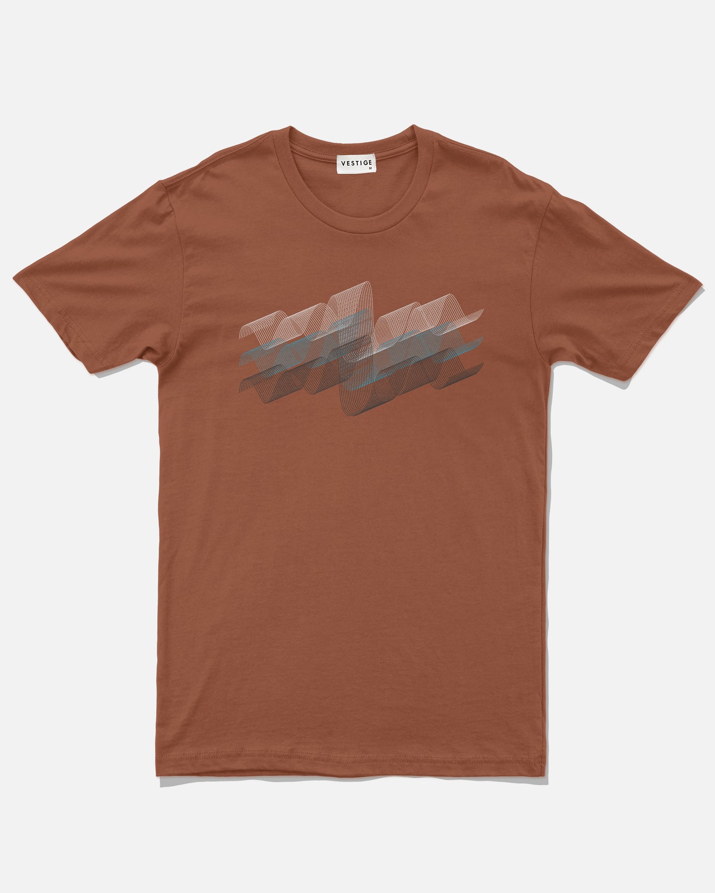 Twisty Shapes Tee, Copper