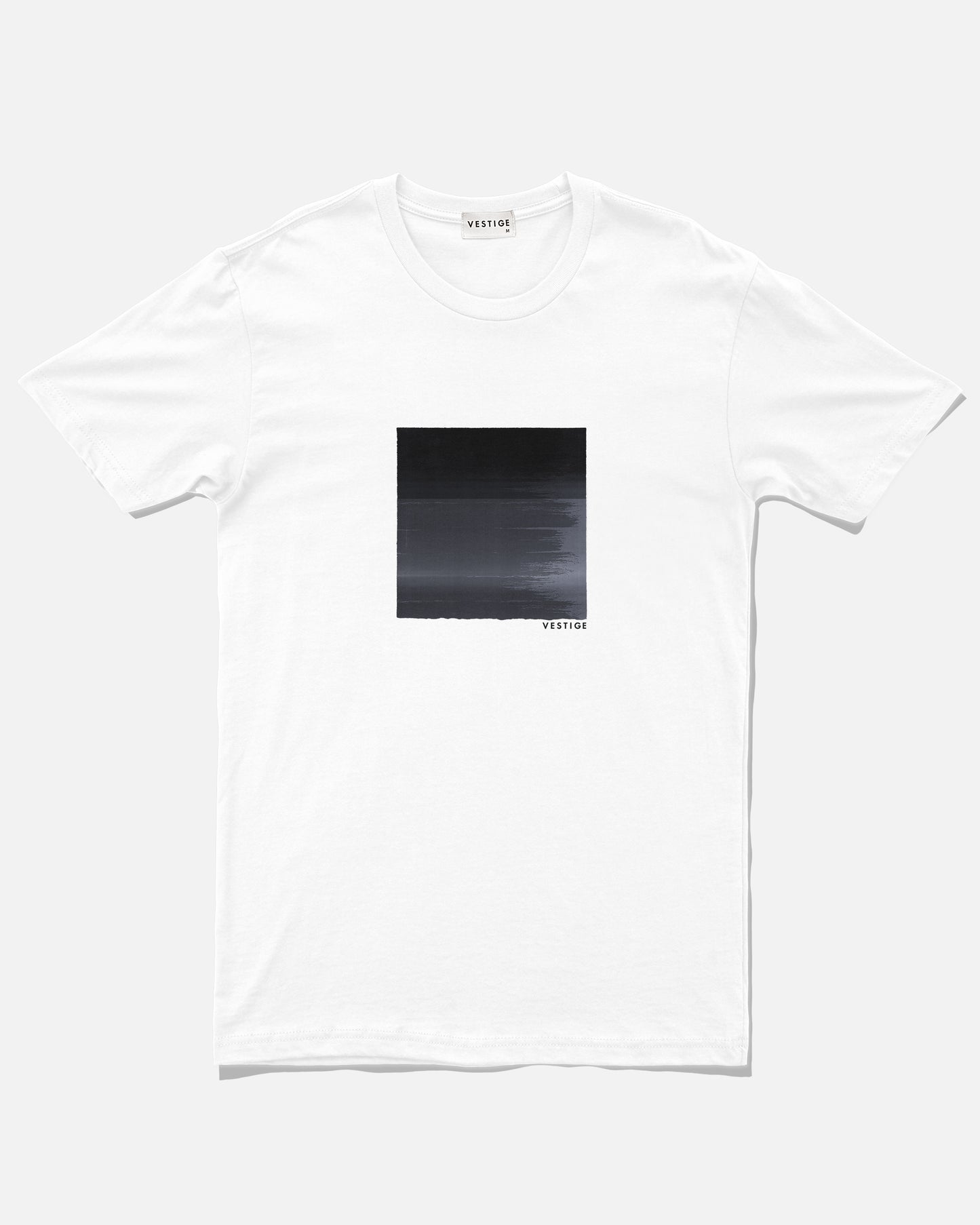 Scan Distort Tee, White