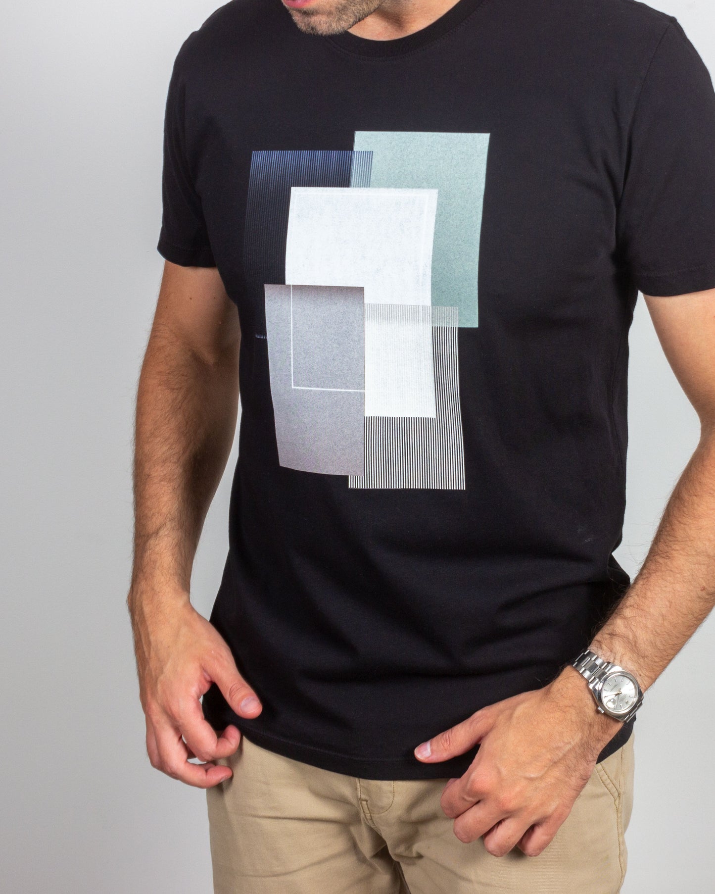 Shape Overlay Tee, Black