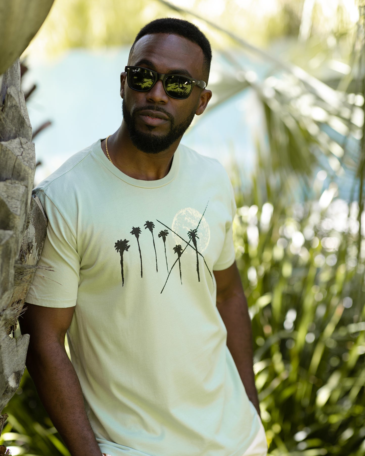 Sun Palms Tee, Green