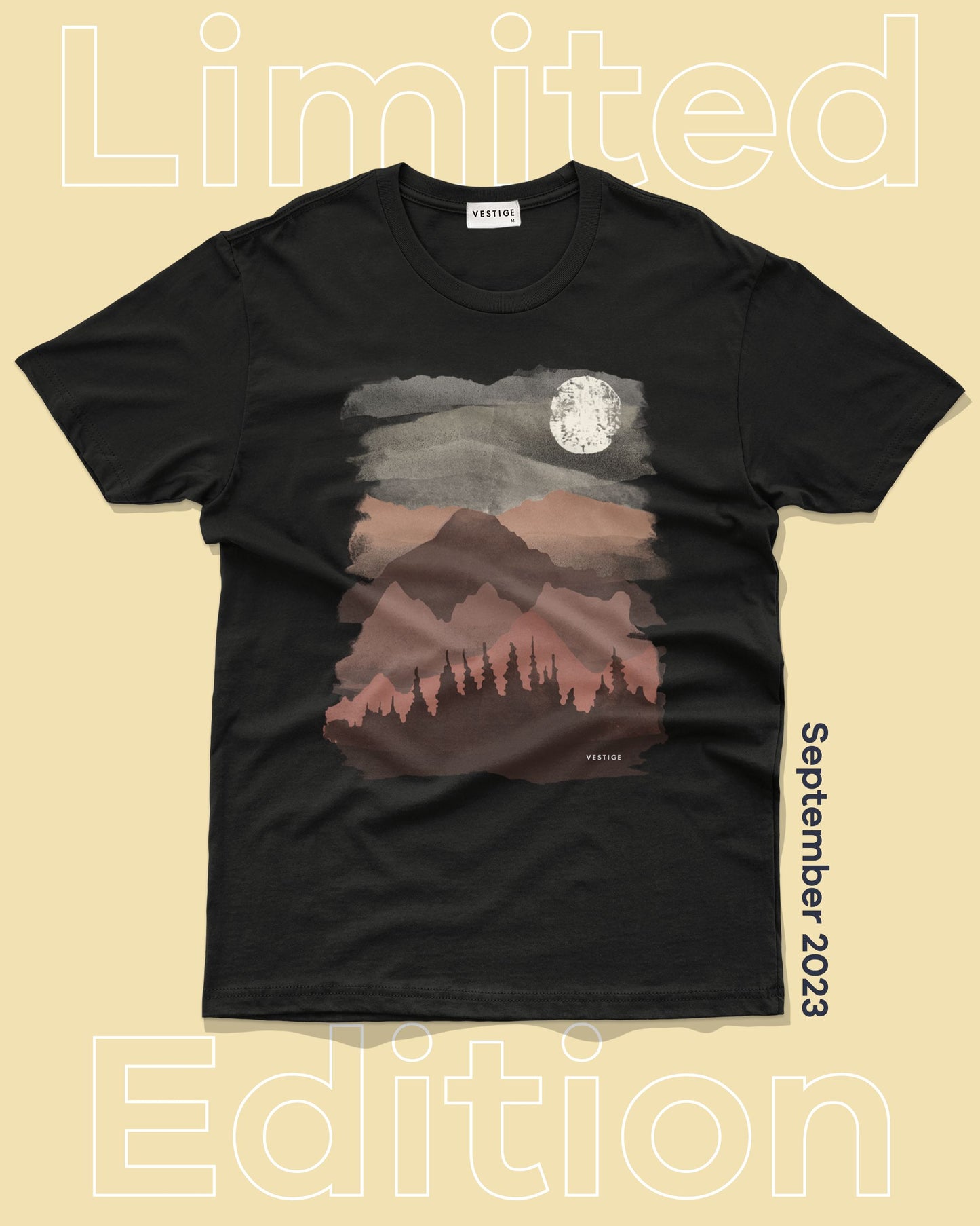 Peak Cascade Tee, Black