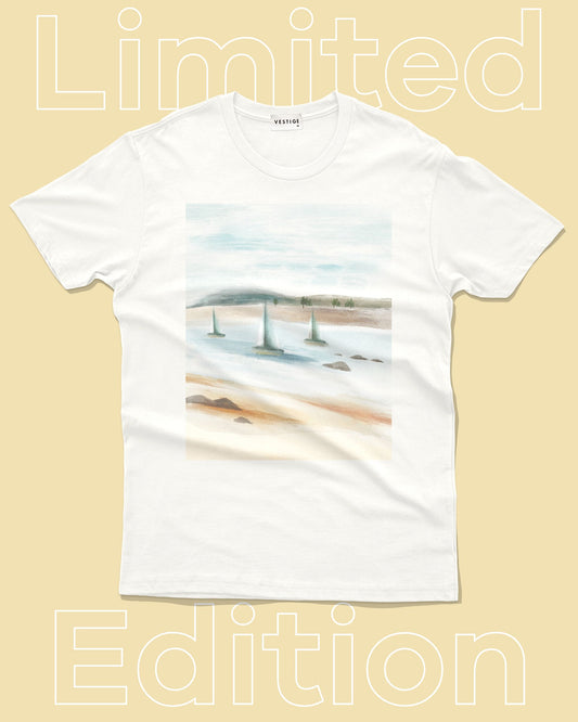 Maritime Seascape Tee, Natural