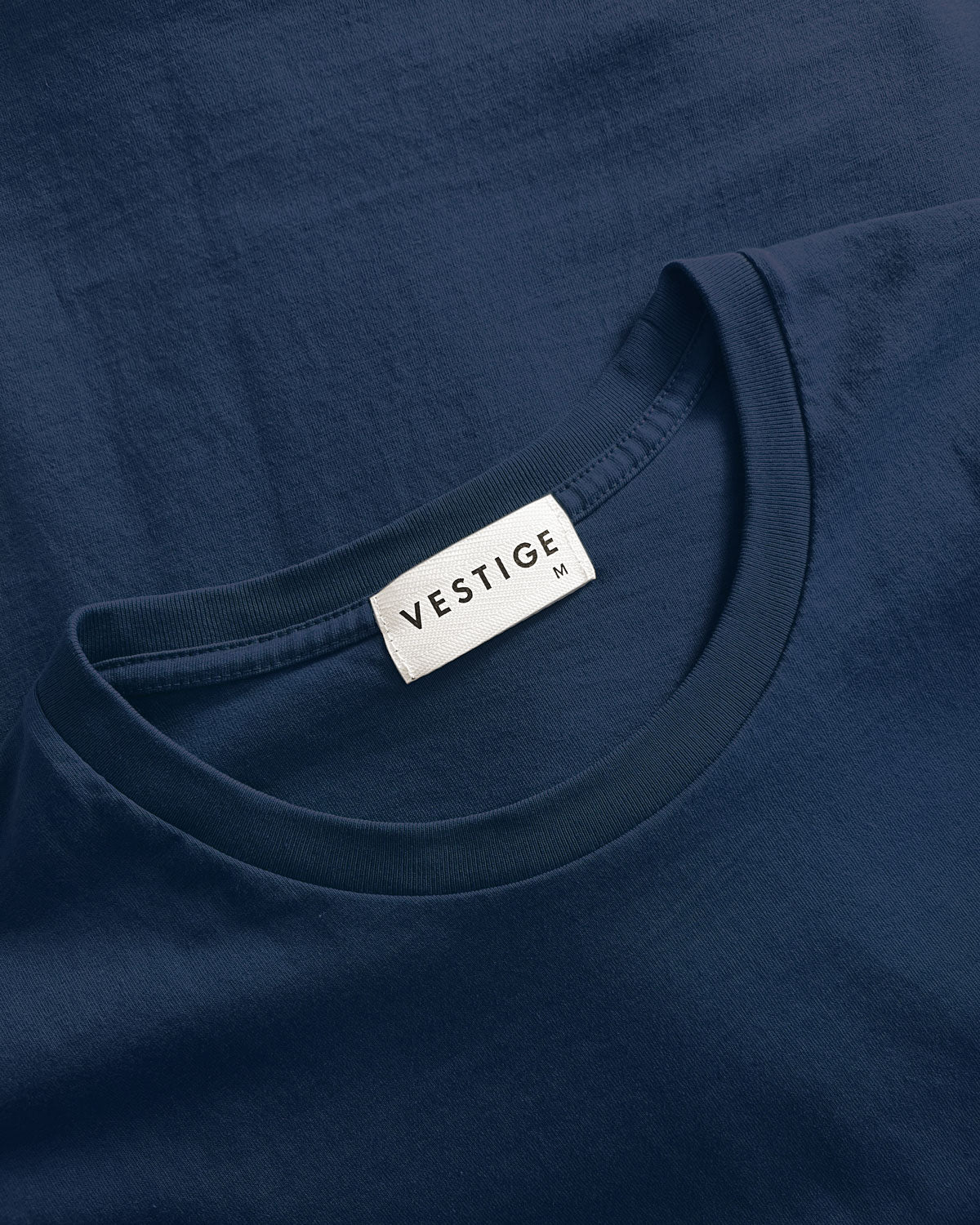 Solid Essential Tee, Cobalt Blue