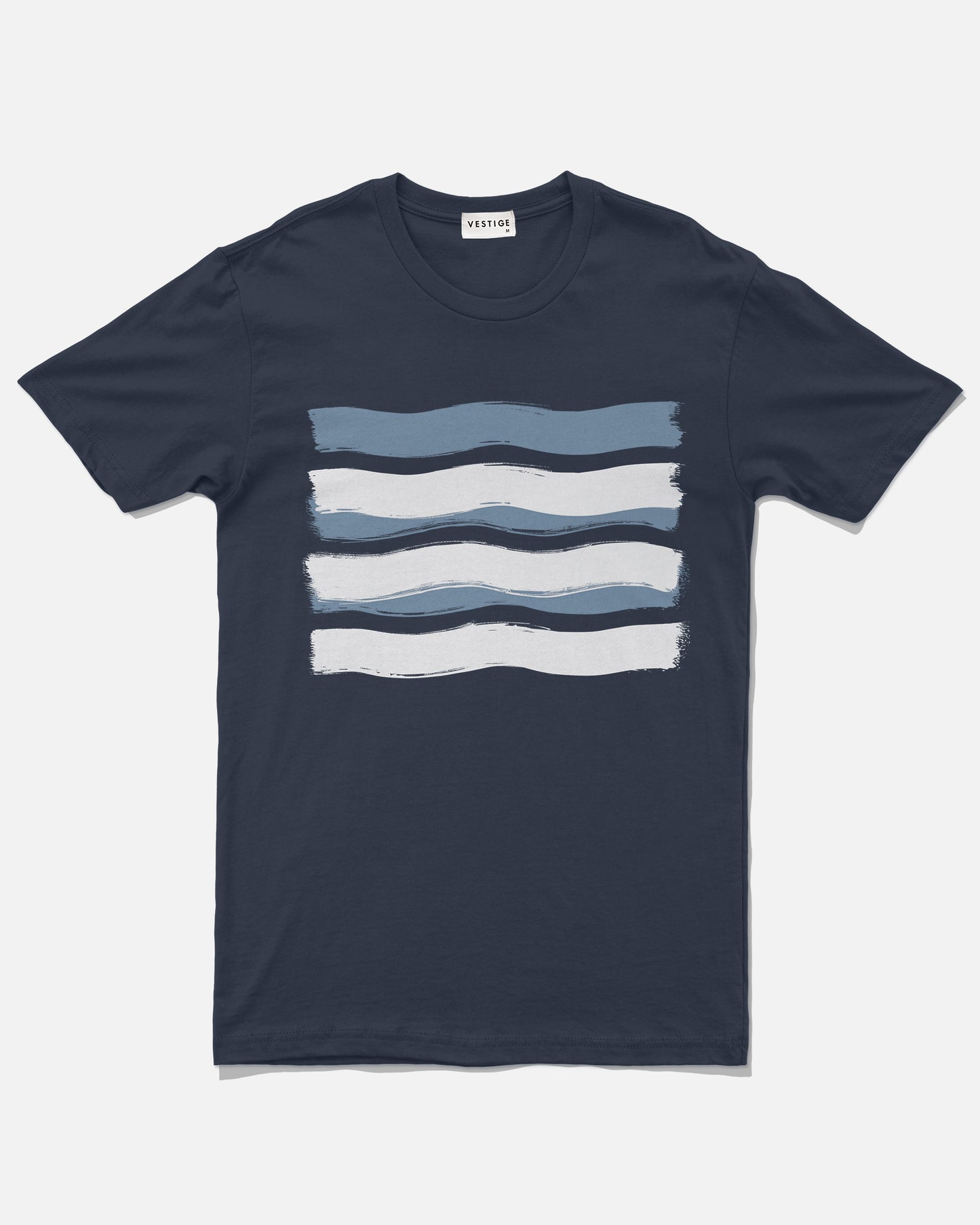 Waves Graphic Tee, Navy
