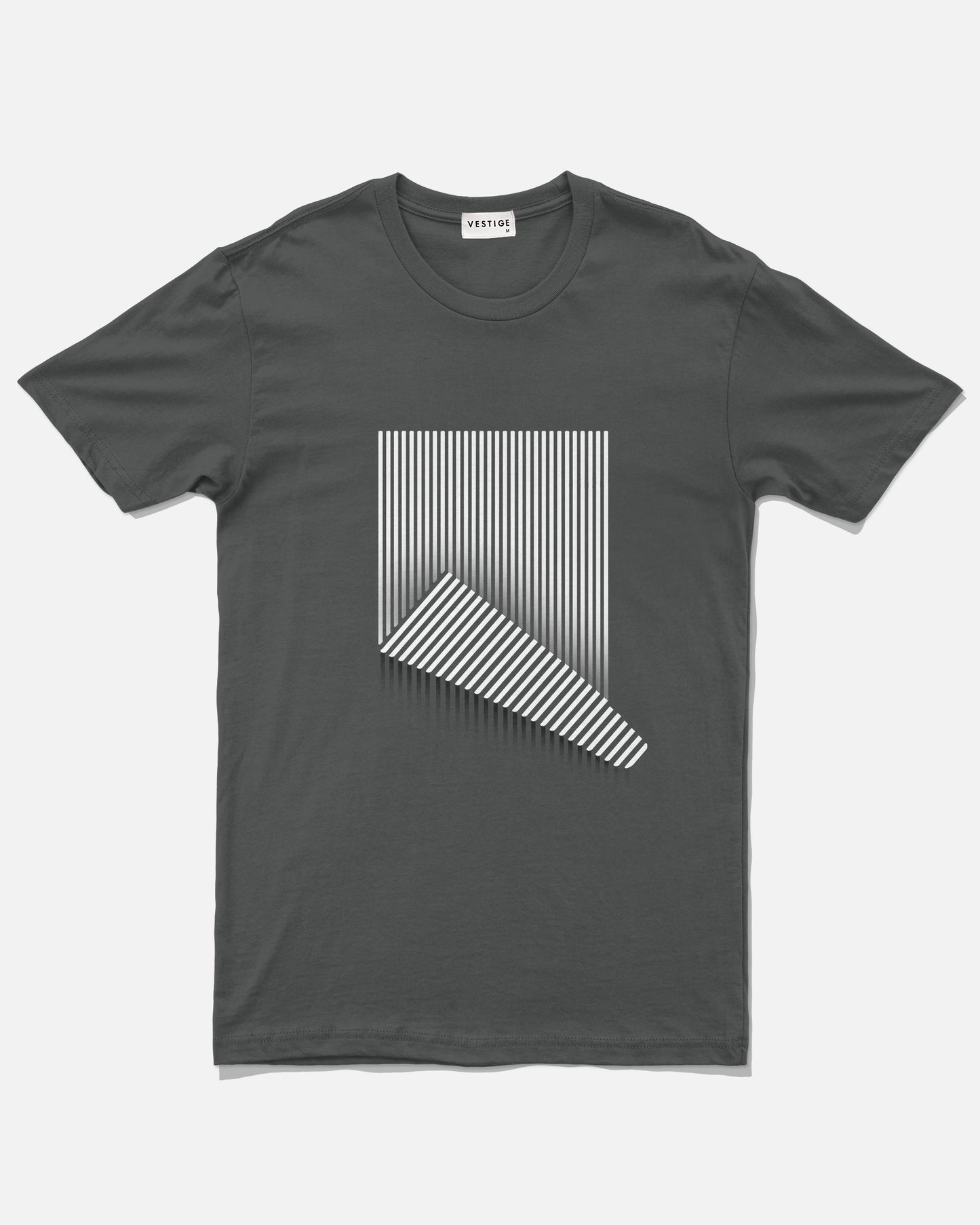 Line Fold Tee, Charcoal