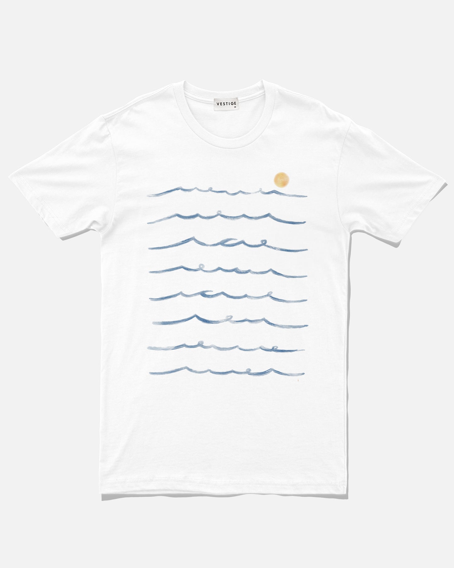 Painted Waves Tee, White