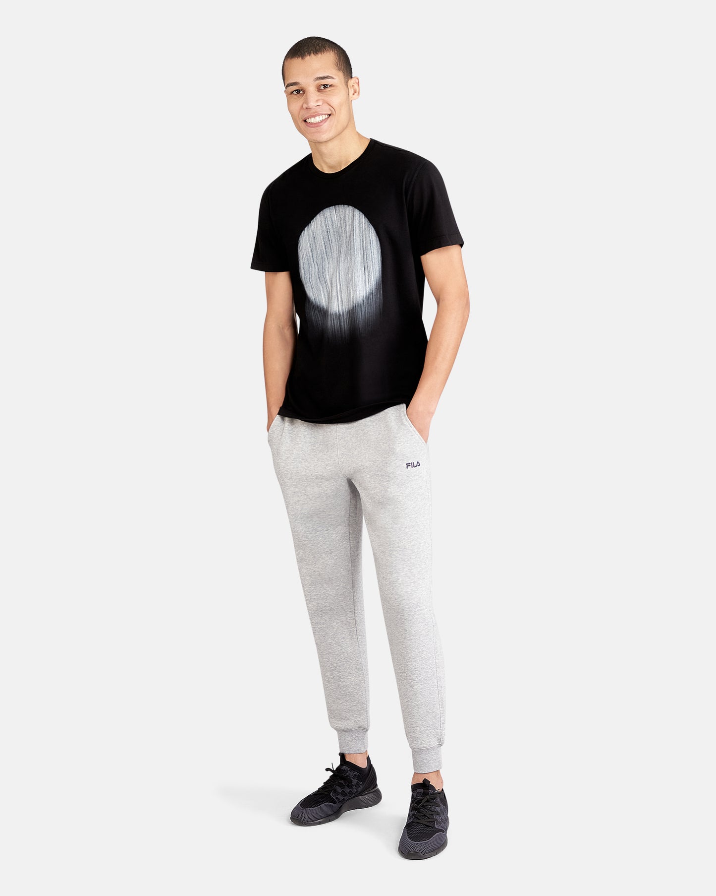 Moon Lined Tee, Black