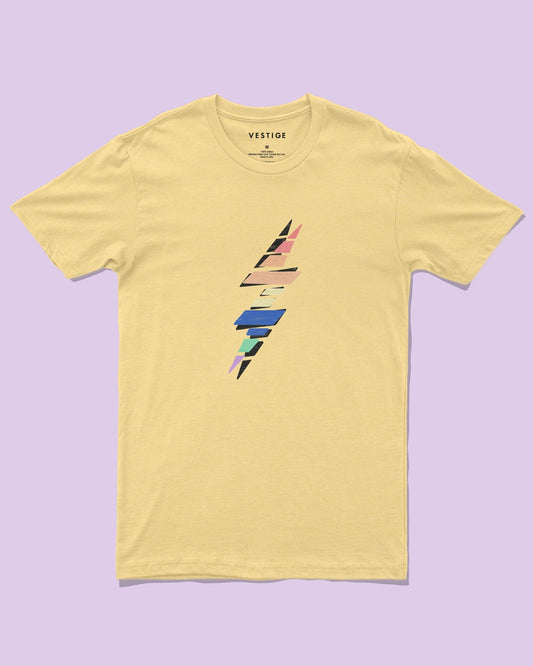 Pride Double Bolt Tee, Yellow Blend