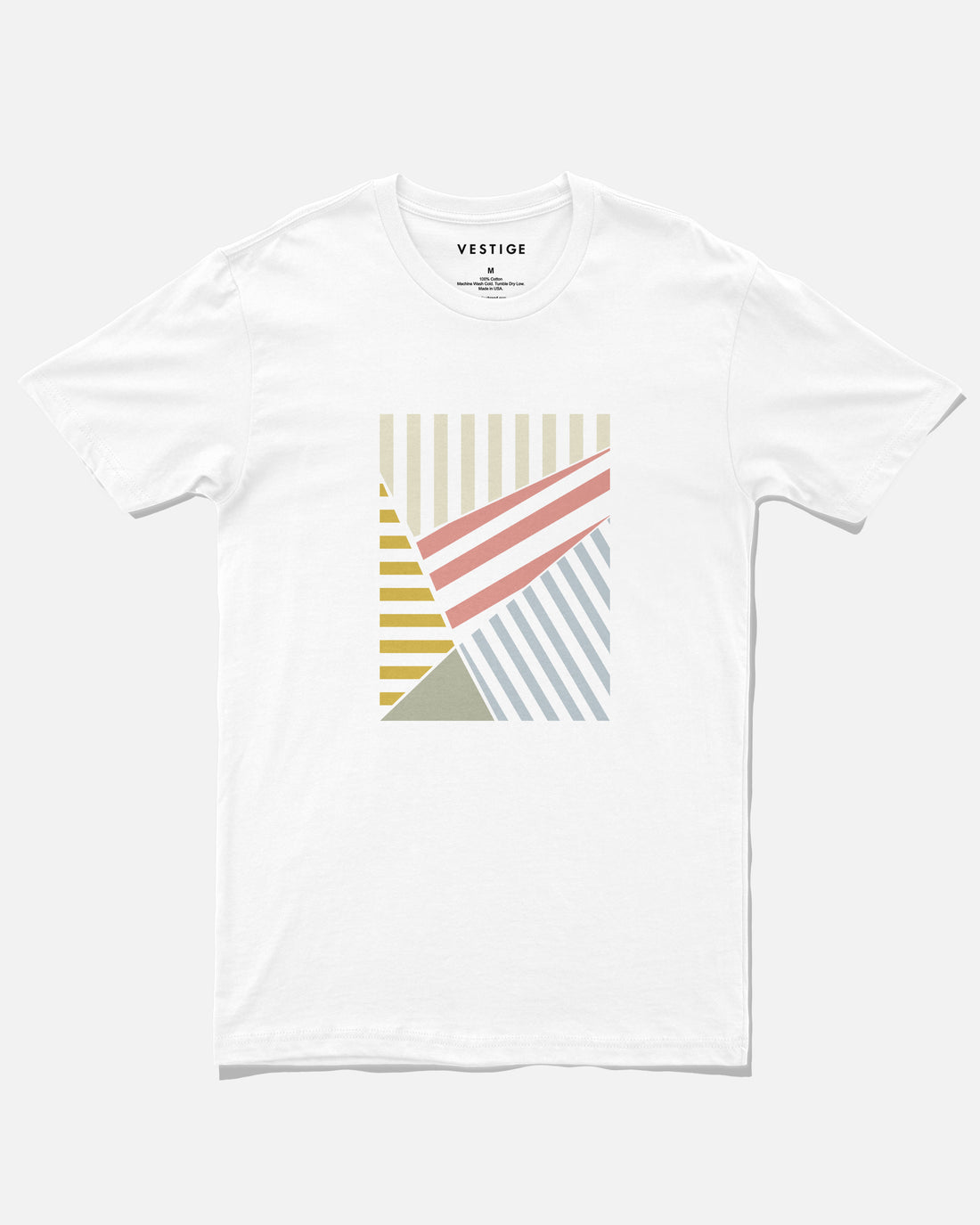 Women's Splice Boyfriend Tee, White VESTIGE