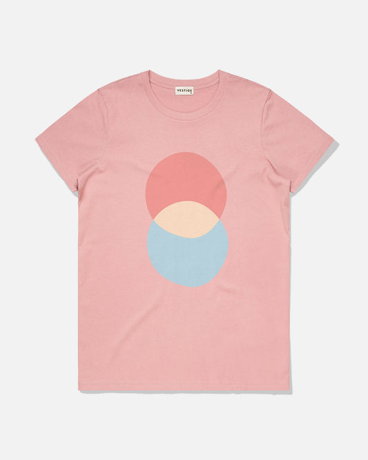 Women's Double Offset Standard Tee, Rose
