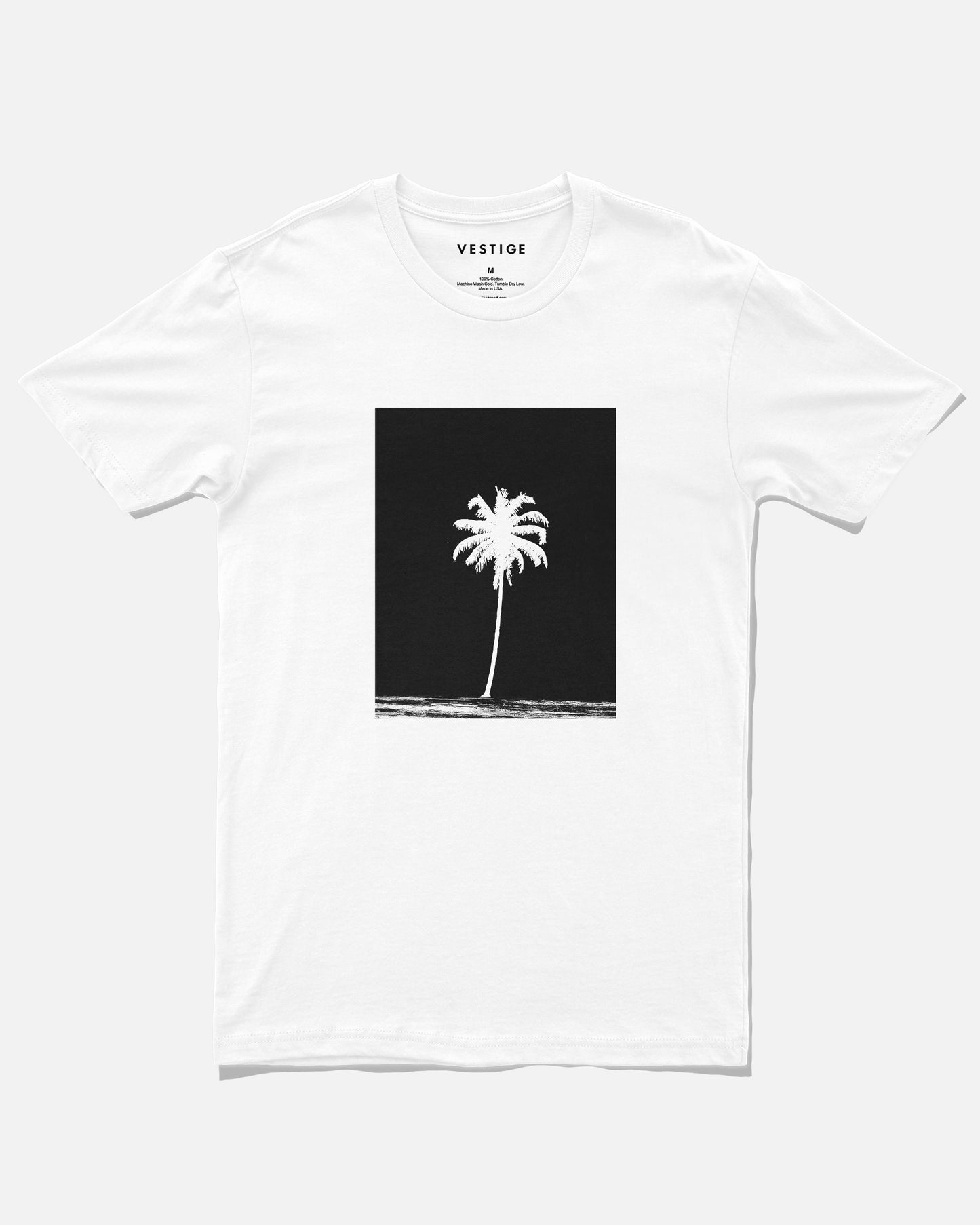 Solo Palm Tee, White