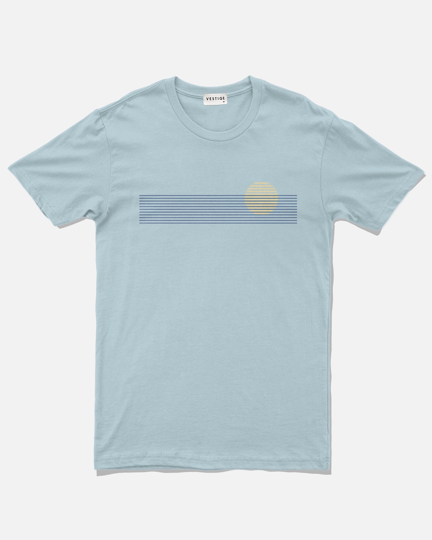 Solar Lines Tee, Light Blue-VESTIGE