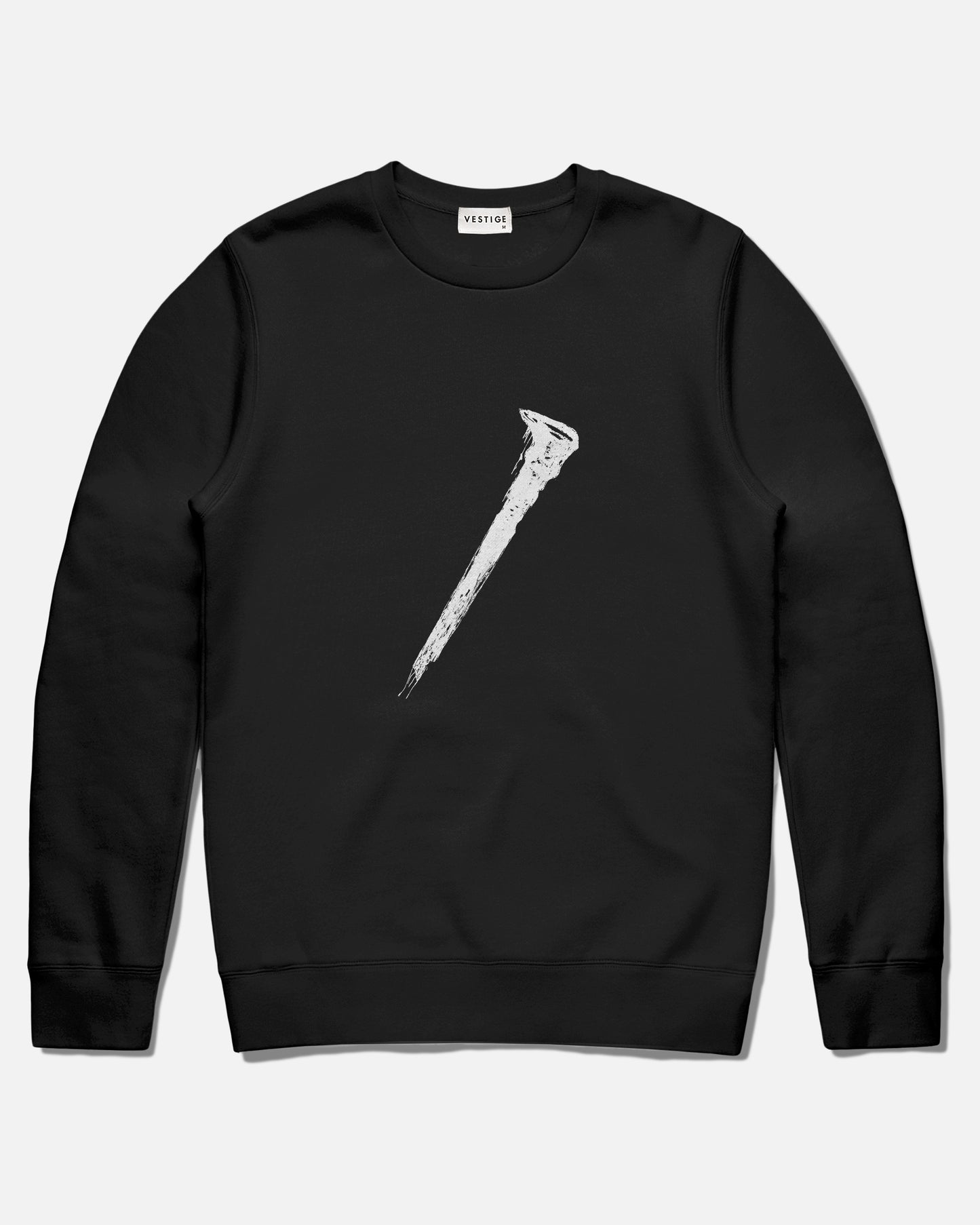 Rail Spike Sweatshirt Tee, Black