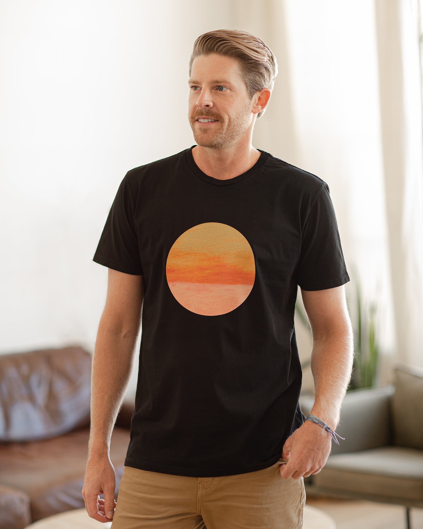 Circle Sun T-Shirt, Black