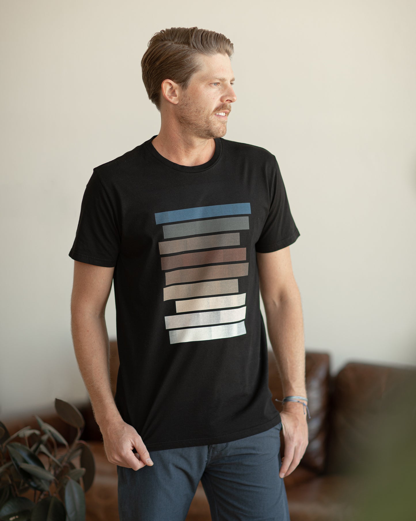 Color Bars T-Shirt, Black