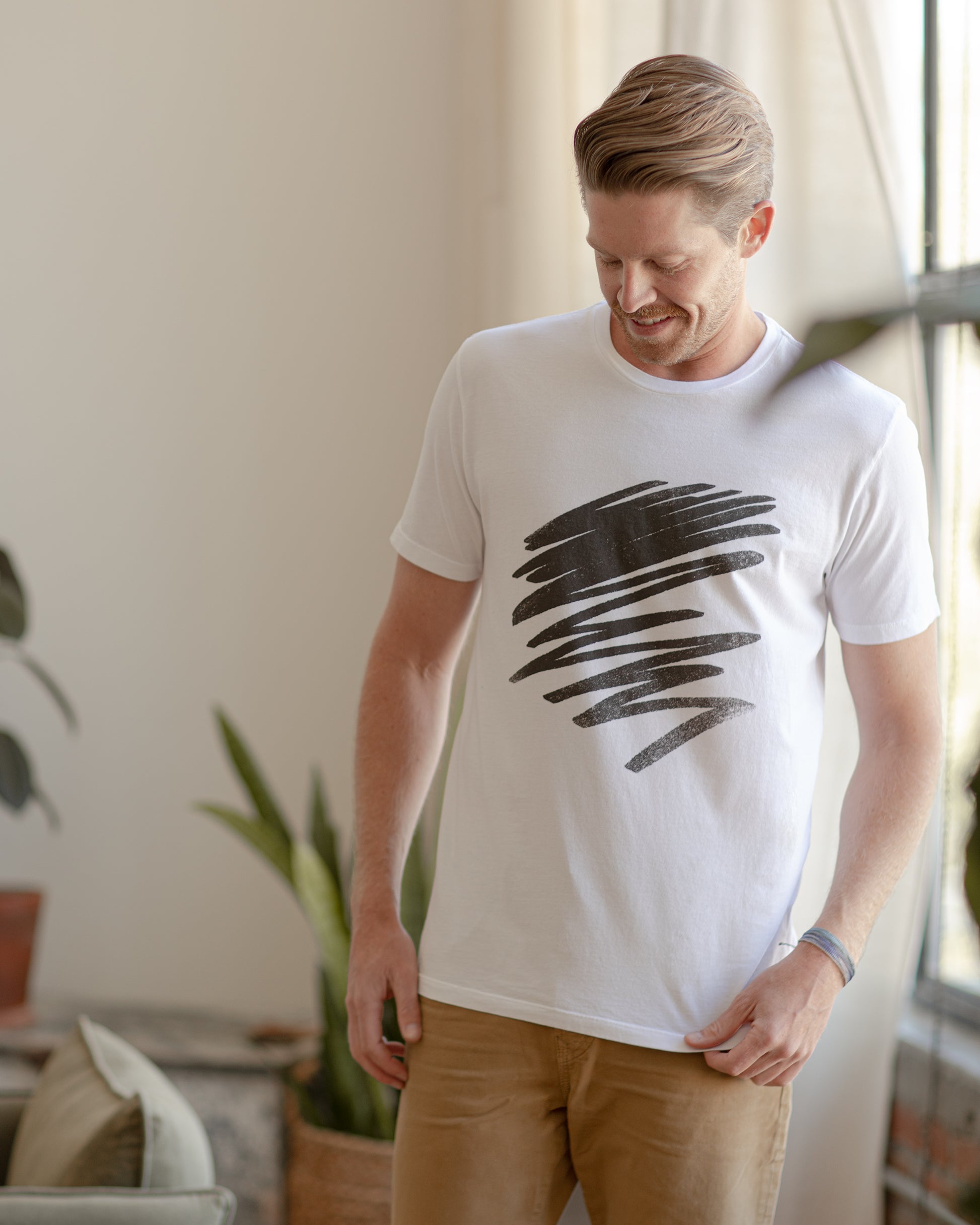 Drawn Tee, White