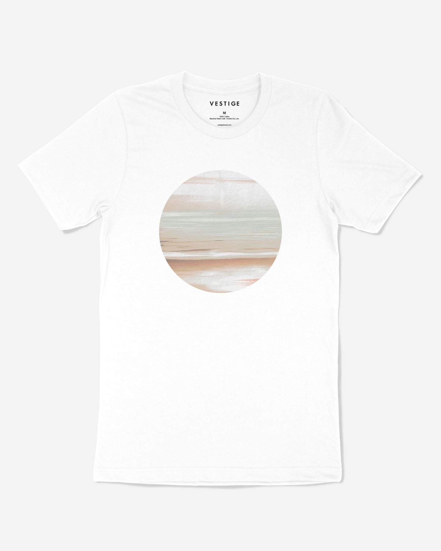 Distressed Circle T-Shirt, White