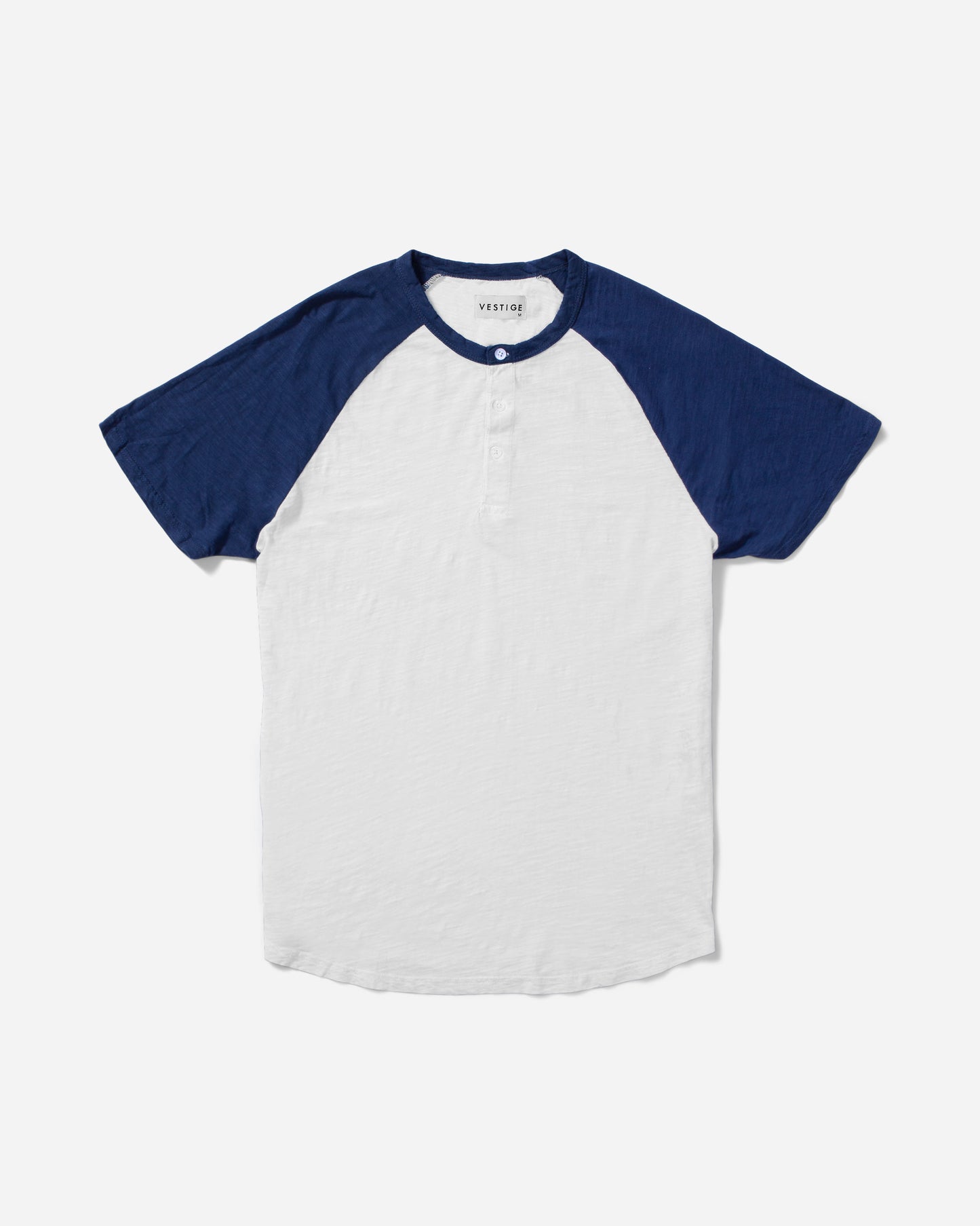 Color Block Raglan Henley, Denim