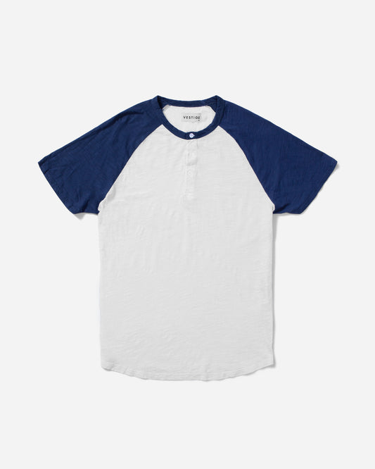 Color Block Raglan Henley, Denim