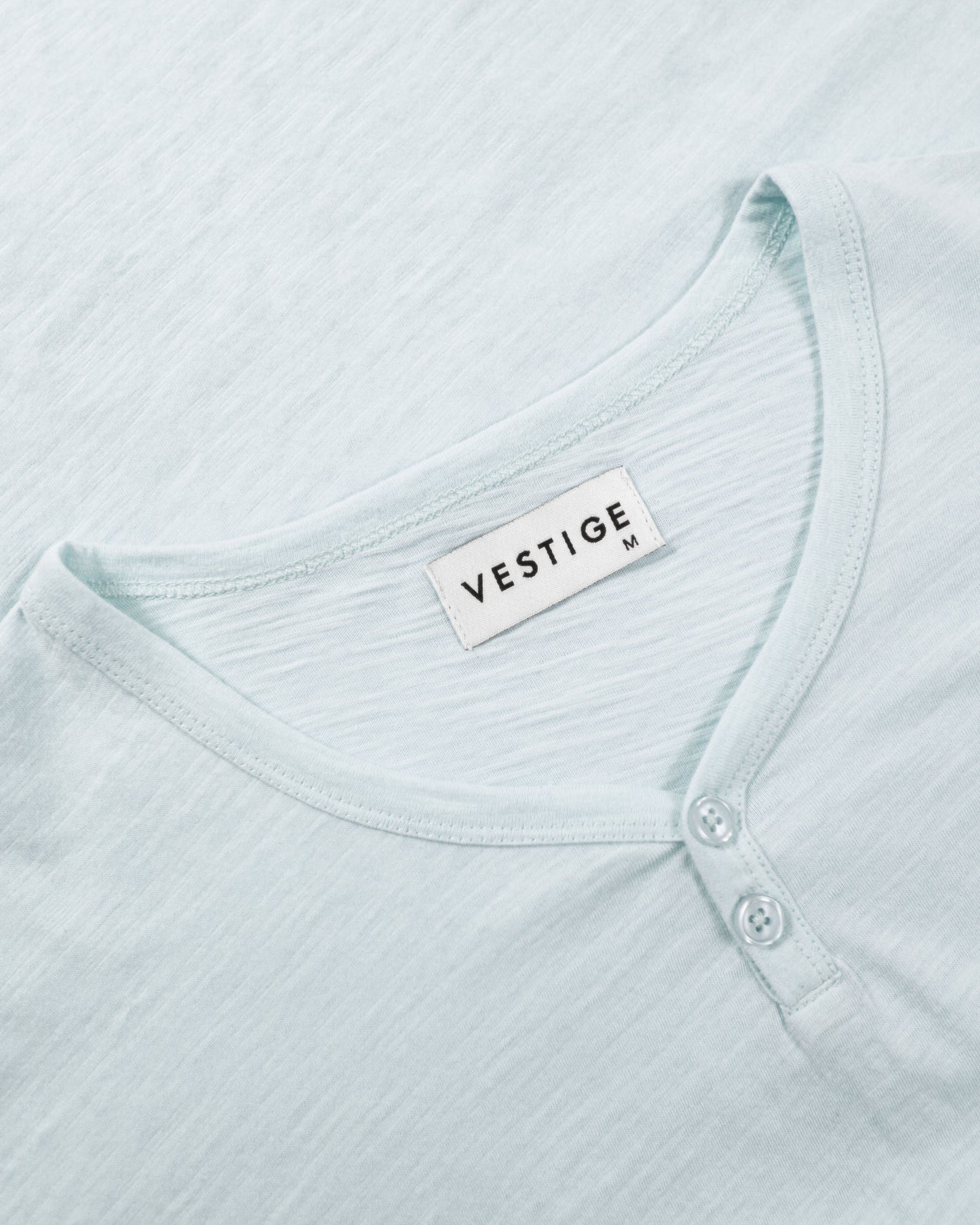 Slub Notch Henley, Light Blue