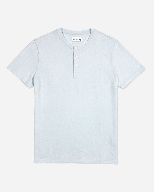Pique Henley, Light Blue