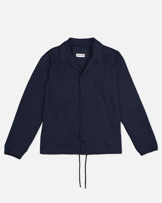 Nylon Coach Jacket, Navy