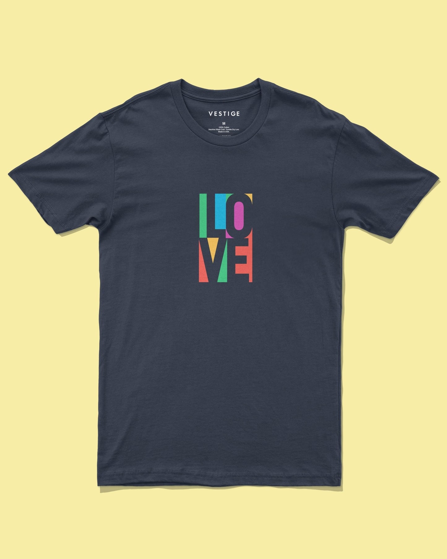 Love Colored Paper Tee, Navy
