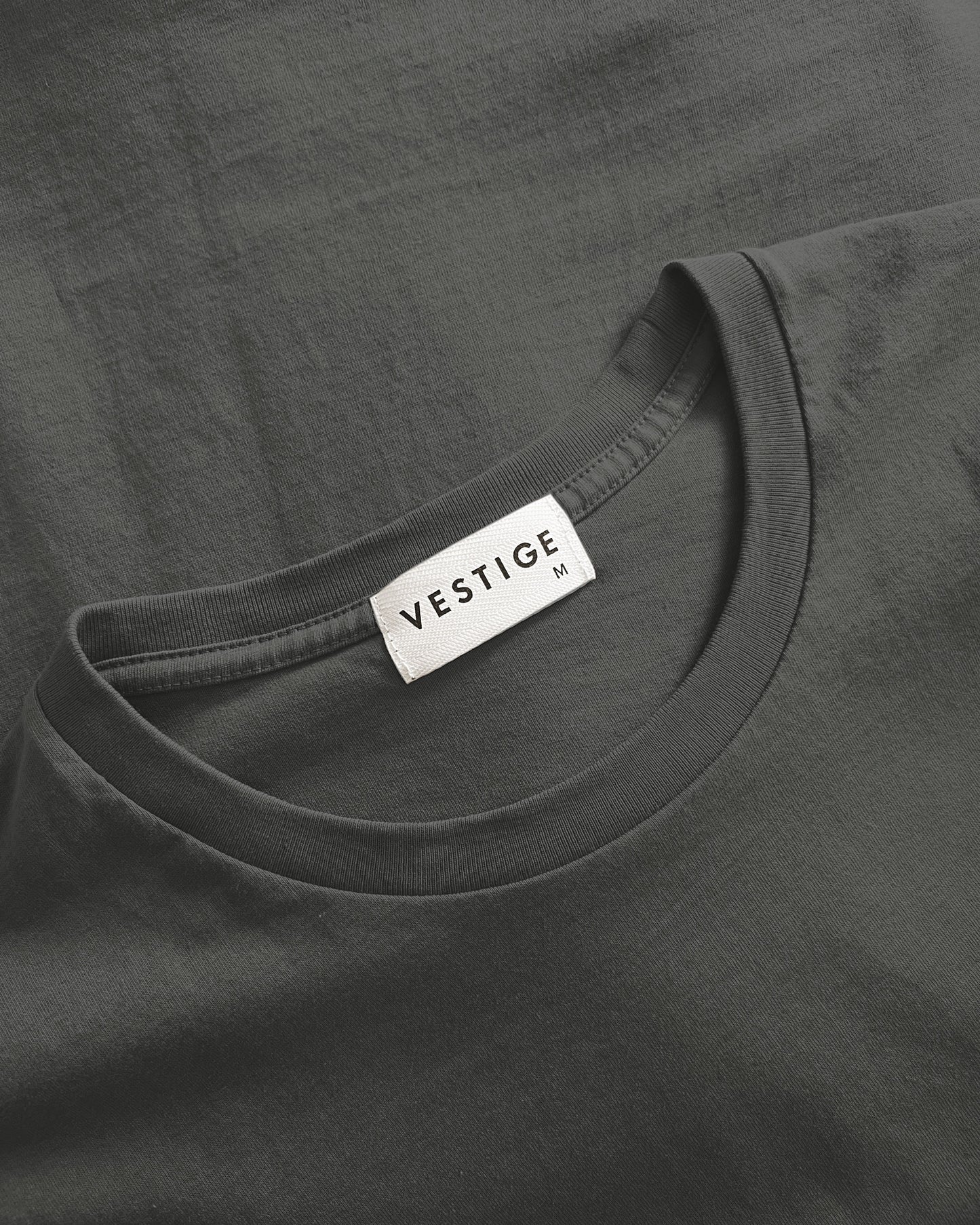 Solid Essential Tee, Charcoal