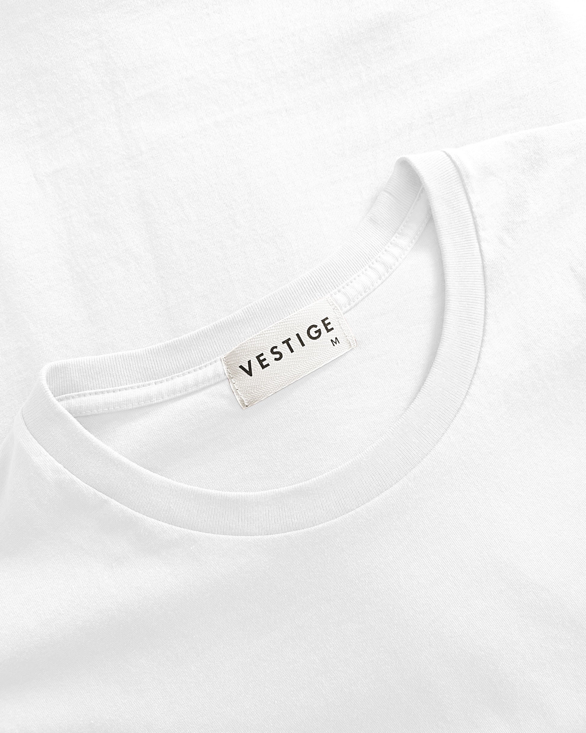 Drawn T-Shirt, White-VESTIGE