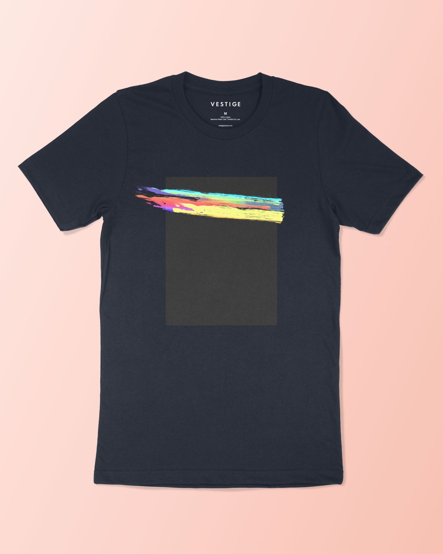 Rainbow Stripe T-Shirt, Navy