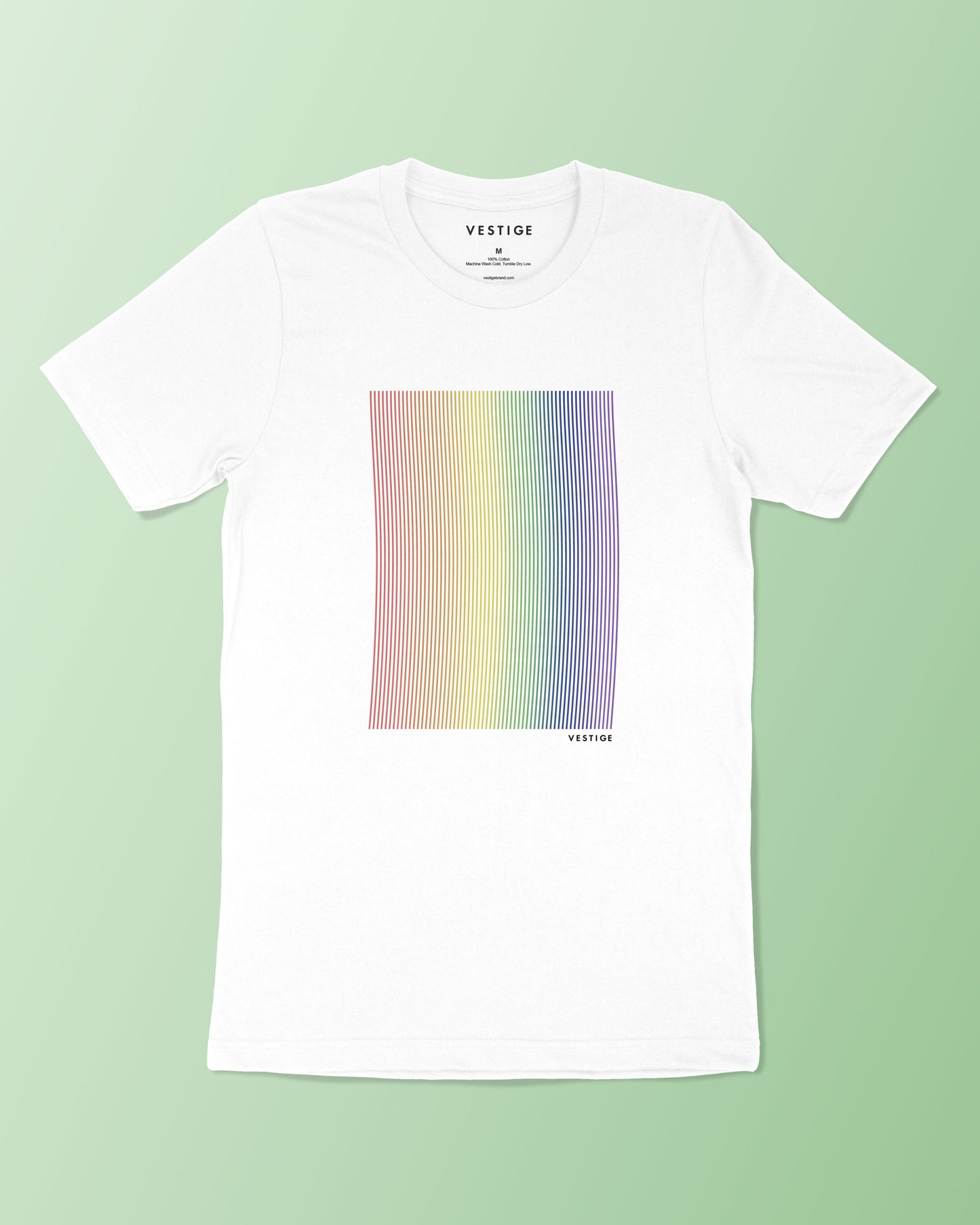 Rainbow Lines T-Shirt, White