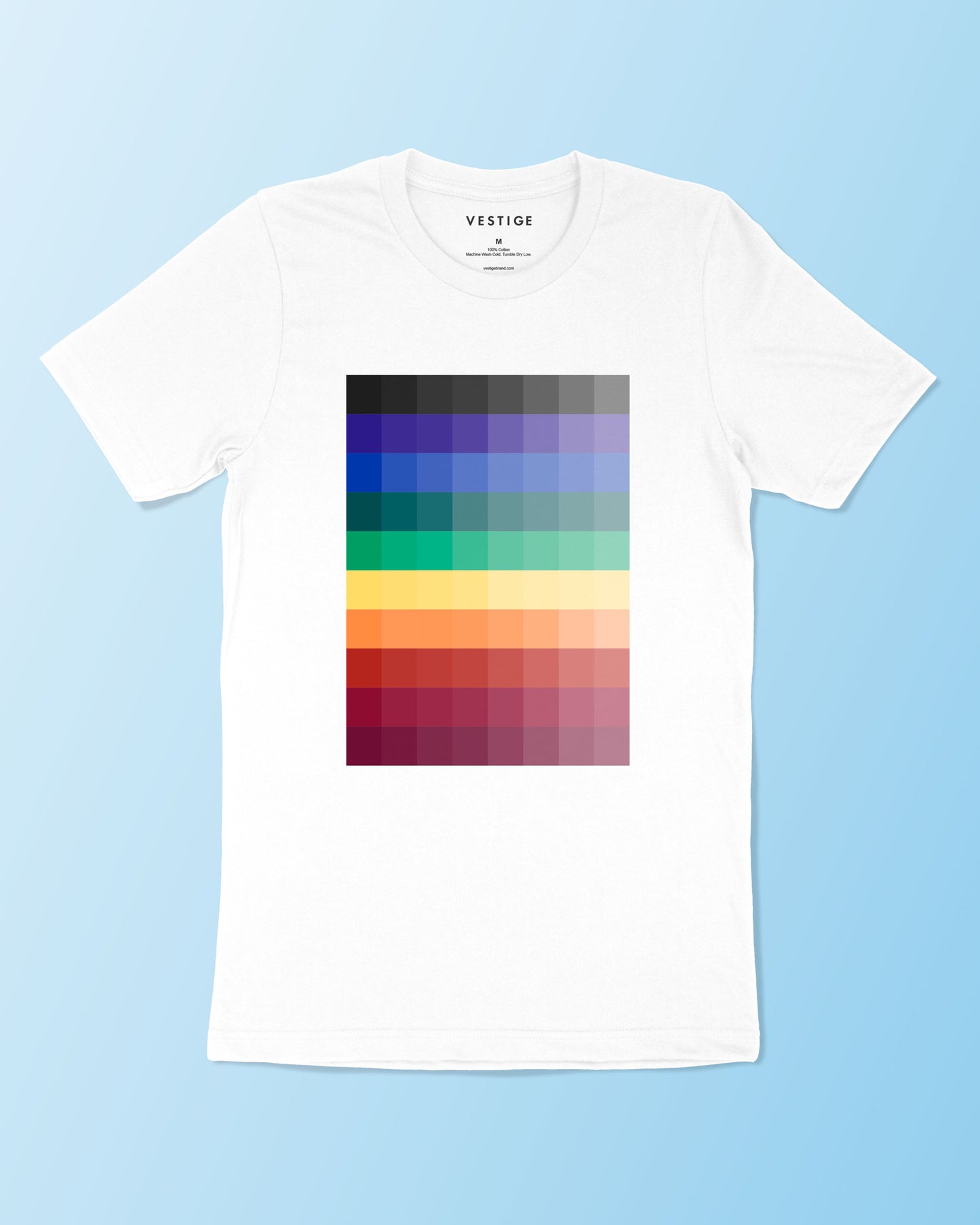 Rainbow Pixels T-Shirt, White