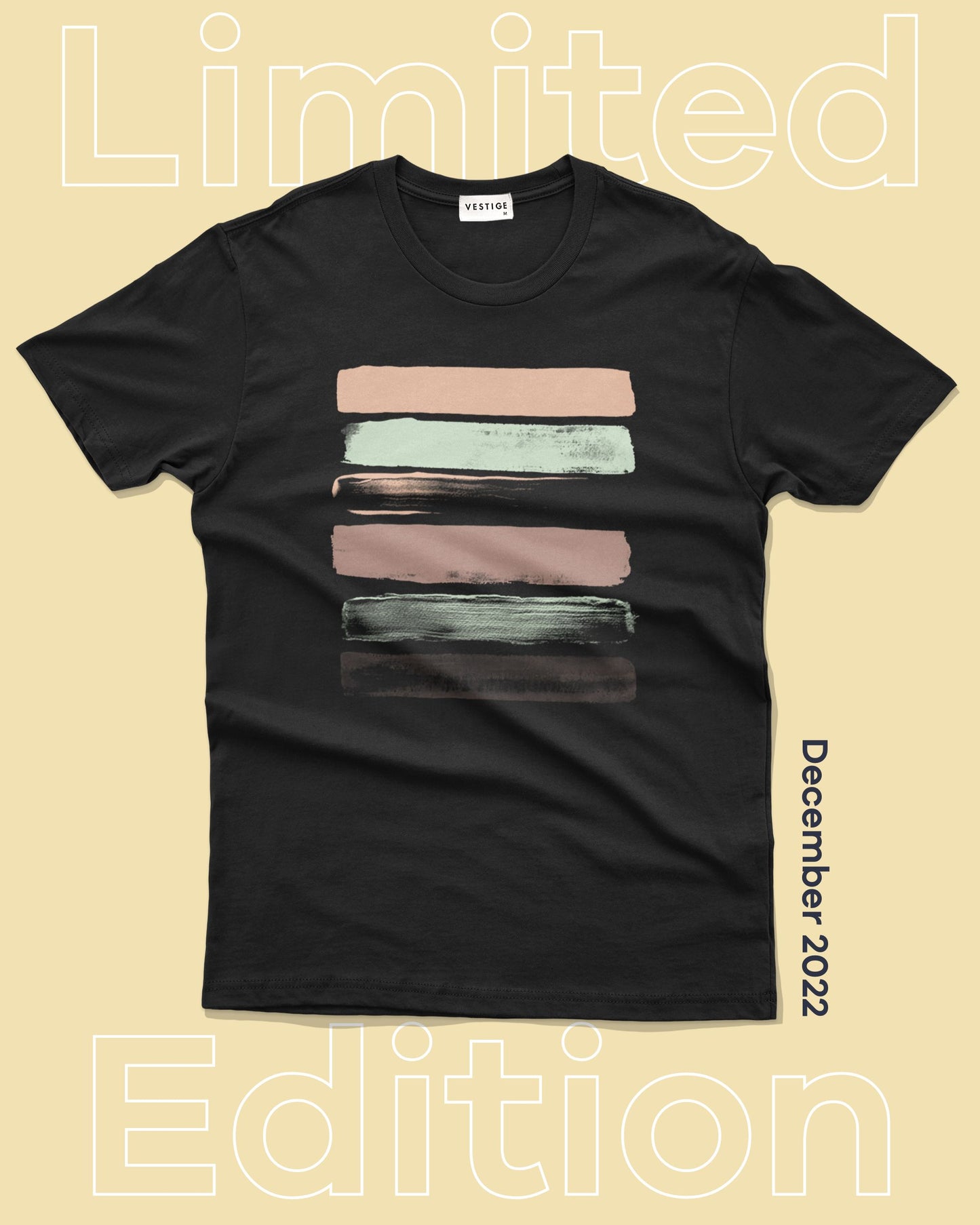 Painted Stripes Tee, Black