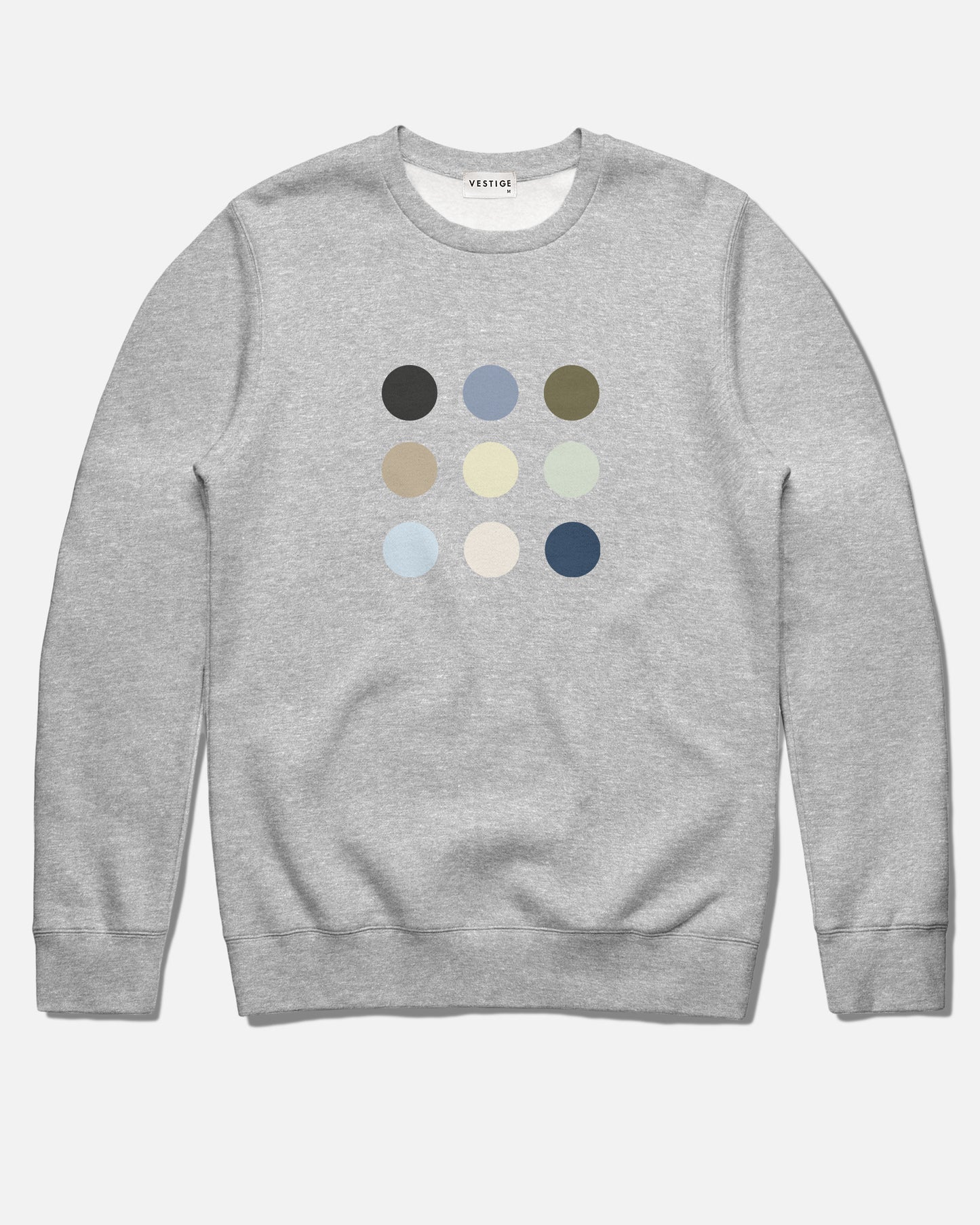 Dot Grid Fleece Sweatshirt, Heather Grey