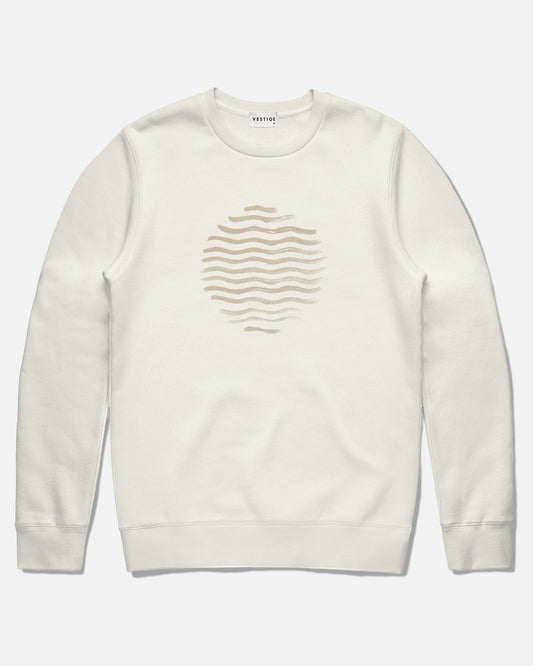 Beach Vibe Fleece Sweatshirt, Ecru