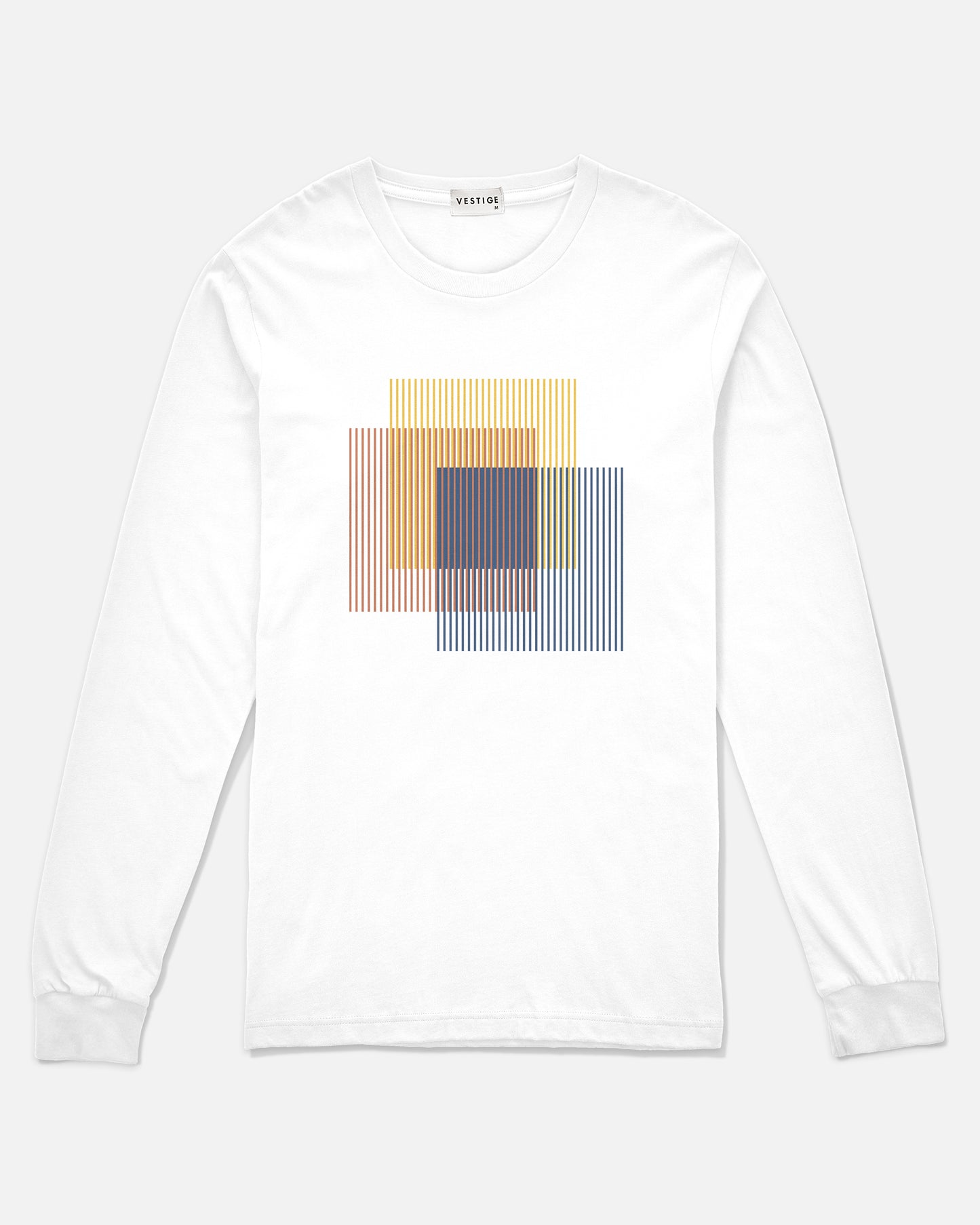 Square Inside Square Long Sleeve, White