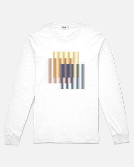 Square Inside Square Long Sleeve, White