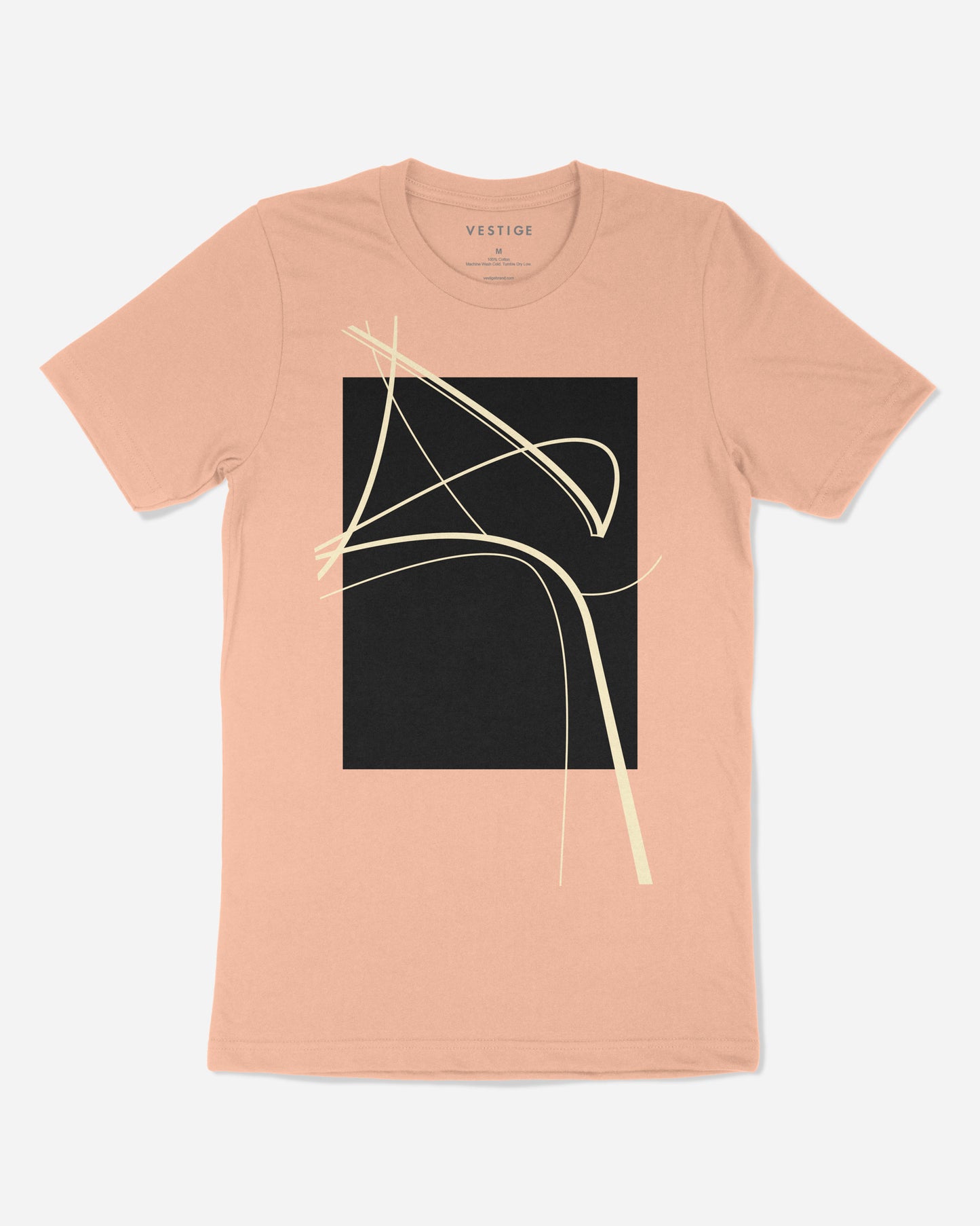 Curved Lines T-Shirt, Clay