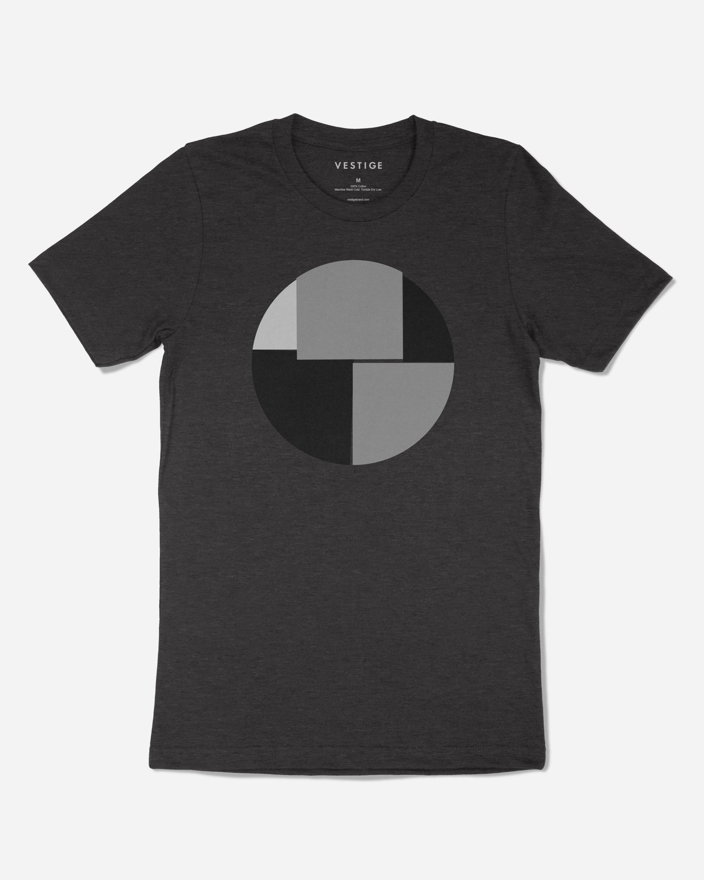 Geo Circle Redux T-Shirt, Charcoal