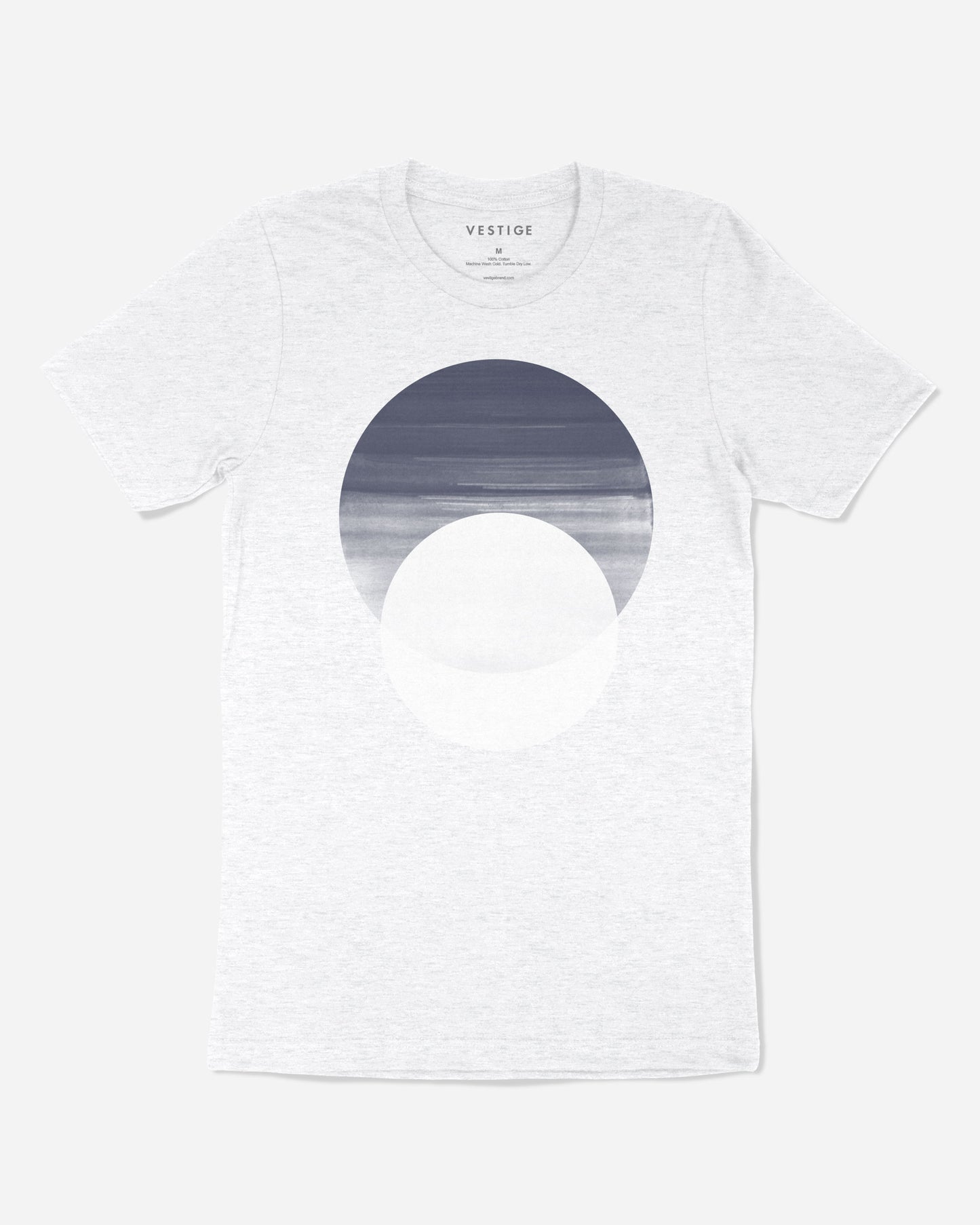 Midnight Circle T-Shirt, Light Grey