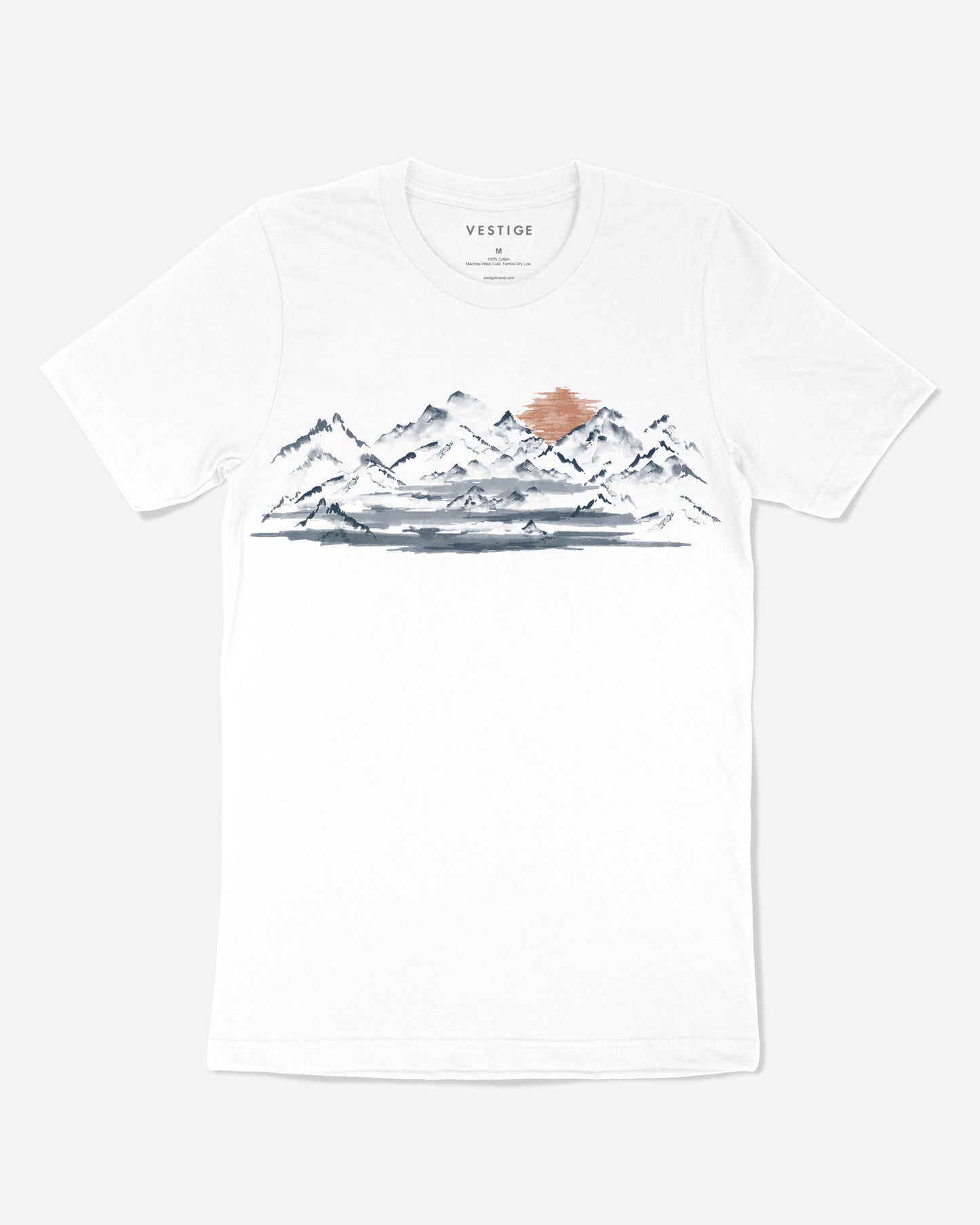 Sunset Mountain T-Shirt, White