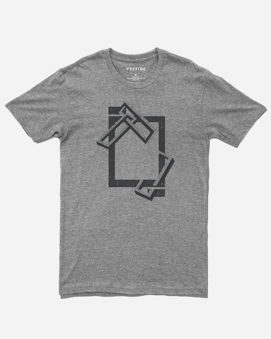 Dimensional Links Tee, Grey Tri-Blend