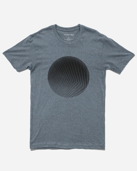 Shape Circle T-Shirt, Indigo Tri-Blend