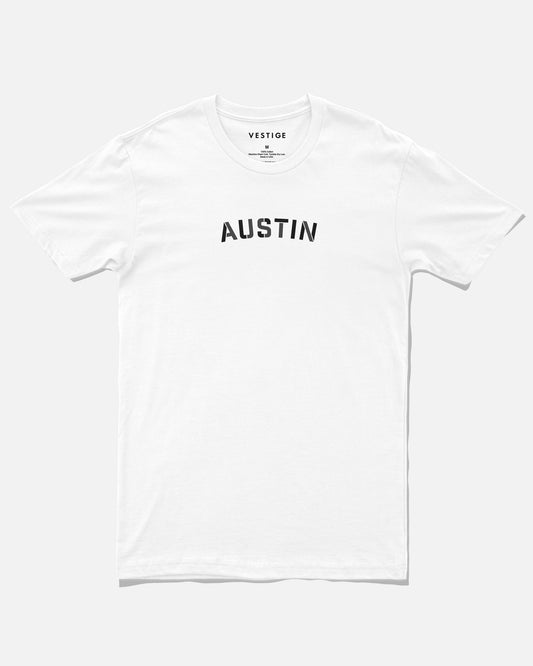 Austin Industry Tee, White